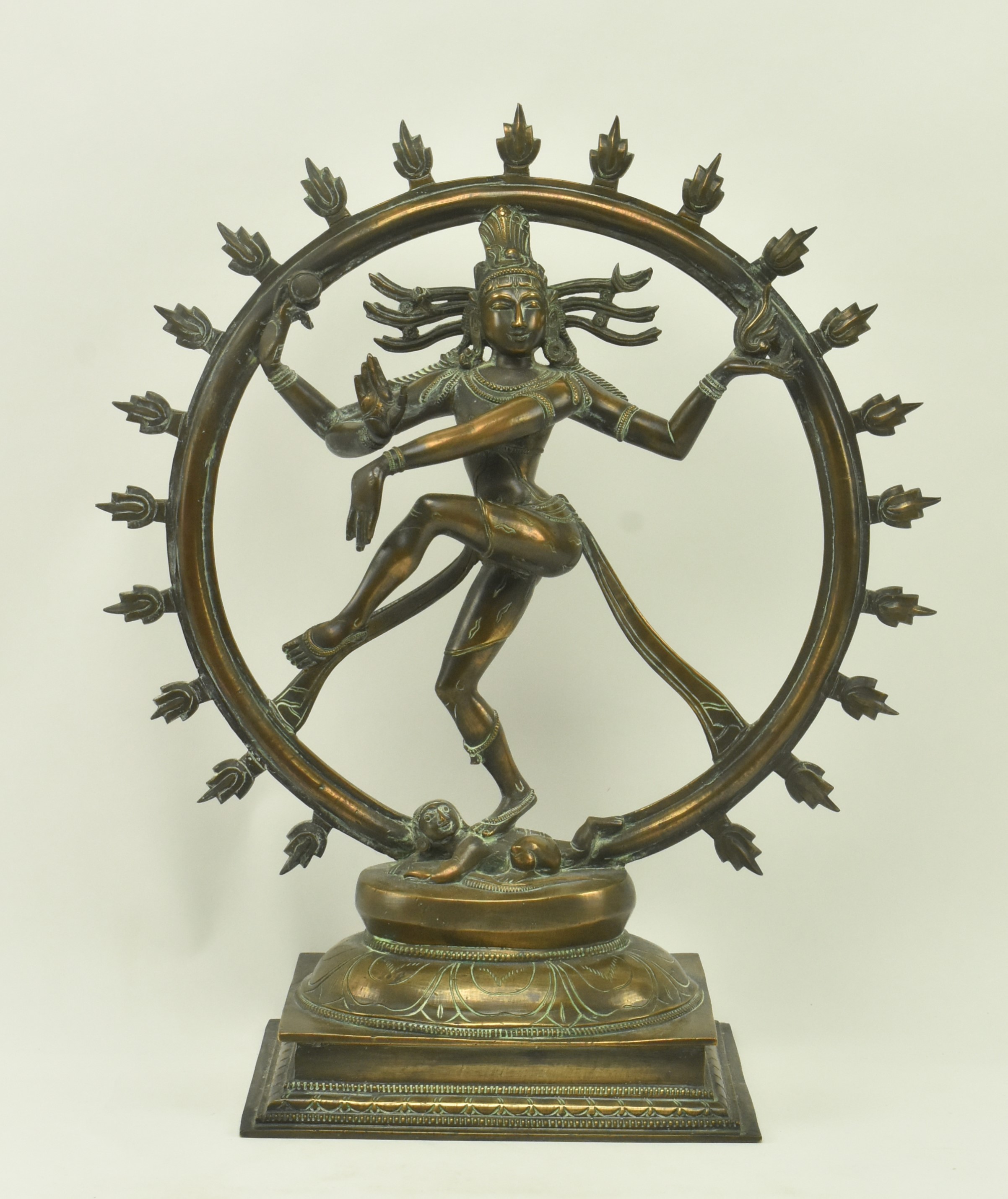 LATE 19TH CENTURY INDIAN DANCING SHIVA BRONZE TEMPLE STATUE