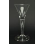 GEORGE II C.1750 HAND BLOWN BUBBLE STEM WINE GLASS