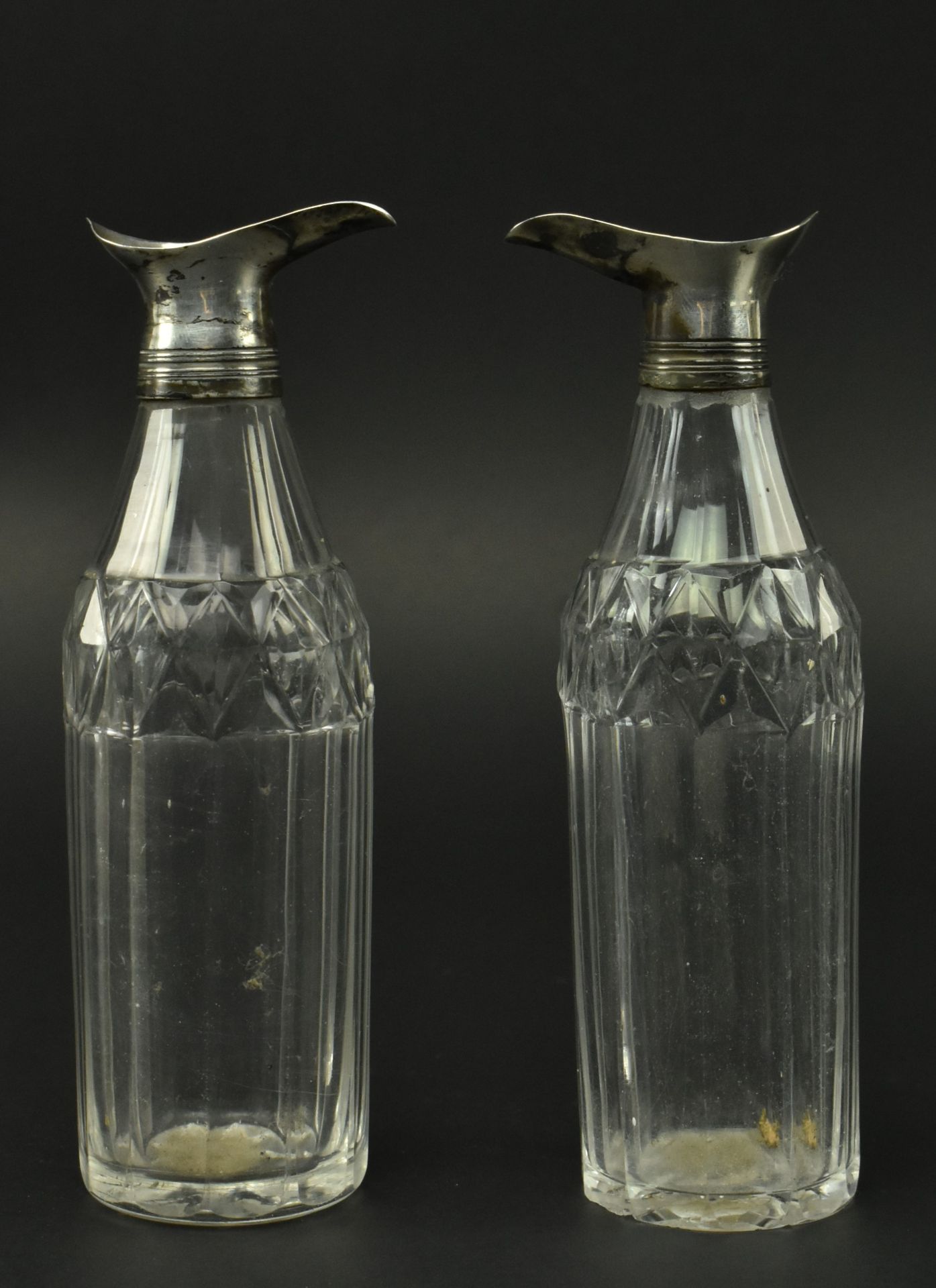 SEVEN 19TH CENTURY SILVER MOUNTED GLASS CRUET BOTTLES - Bild 6 aus 13