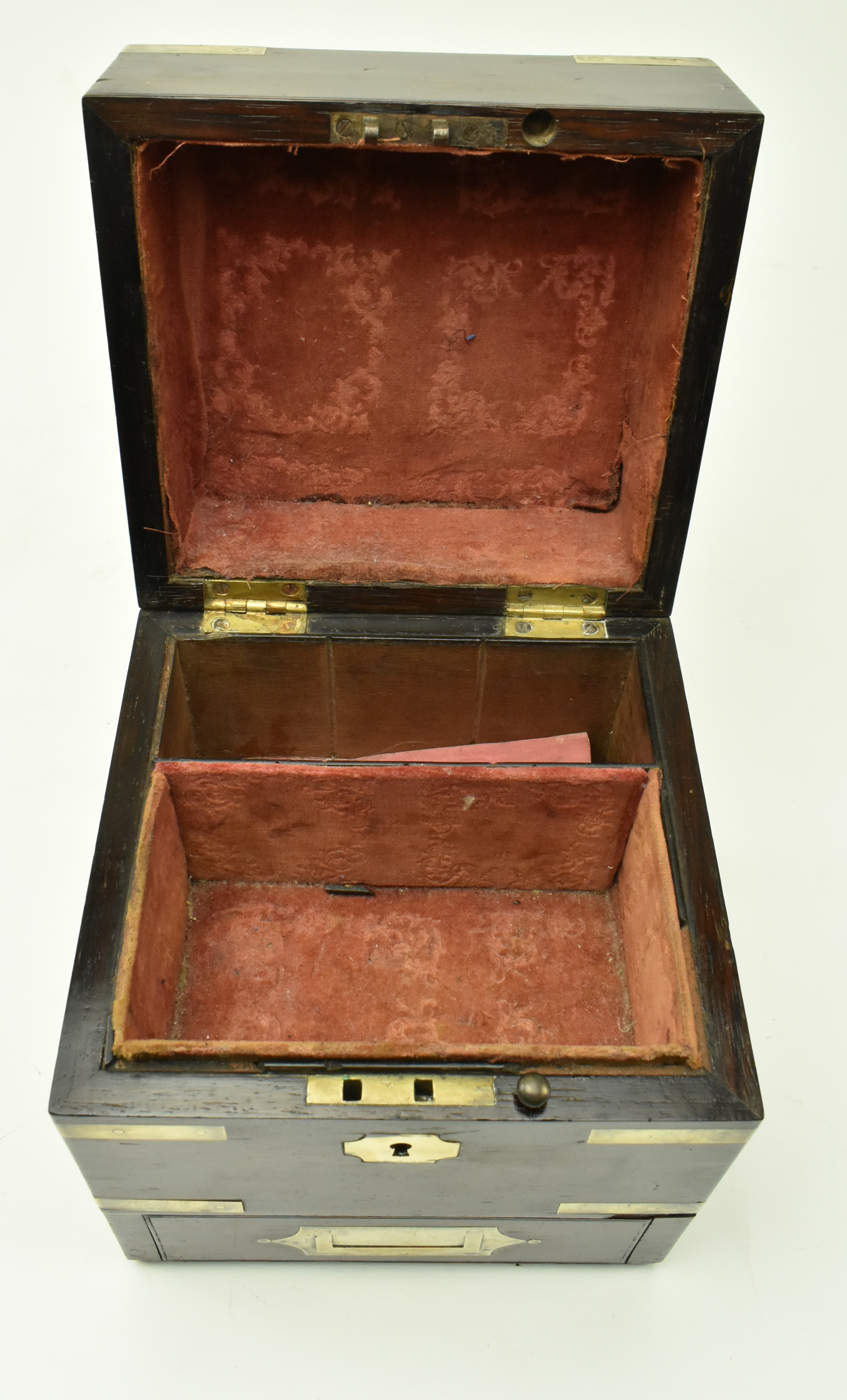 EARLY 19TH CENTURY GEORGE III MAHOGANY JEWELLERY BOX - Image 2 of 5