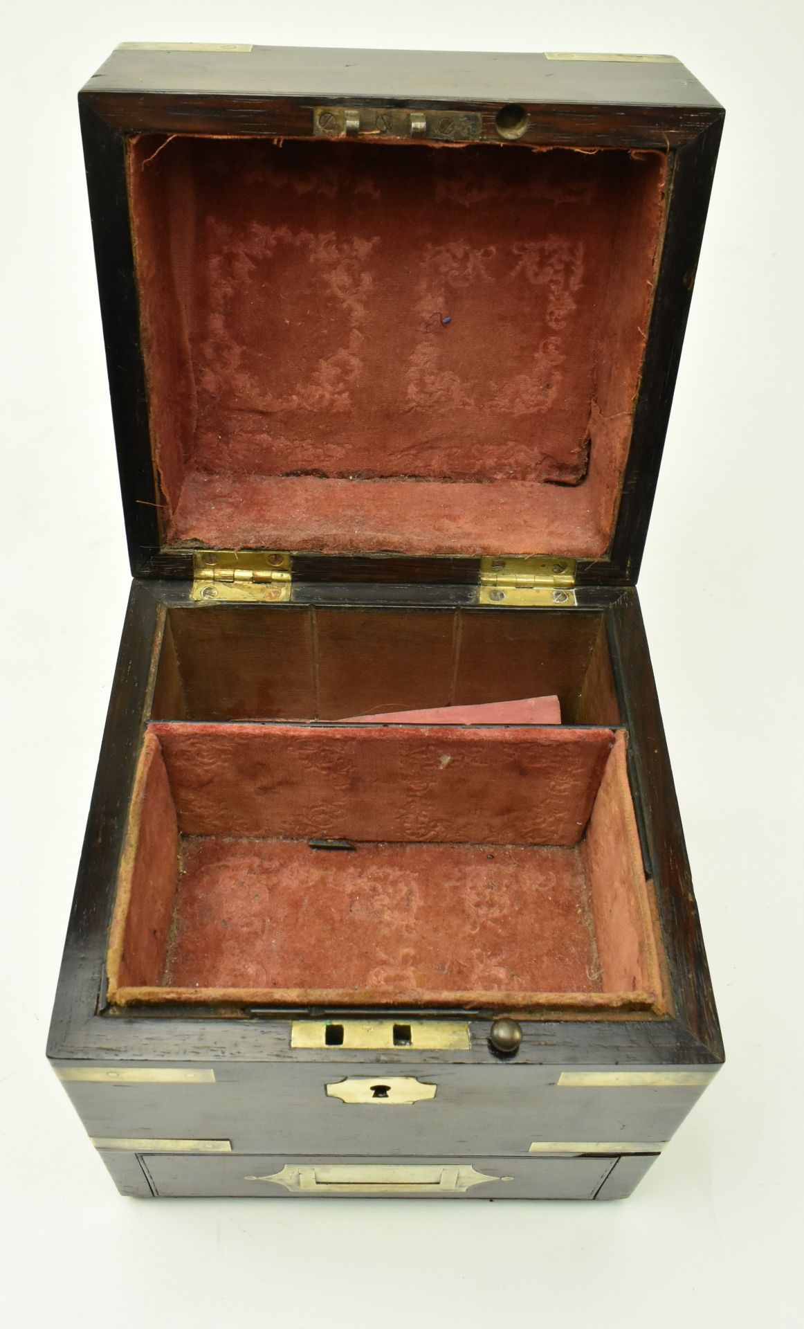 EARLY 19TH CENTURY GEORGE III MAHOGANY JEWELLERY BOX - Image 2 of 5