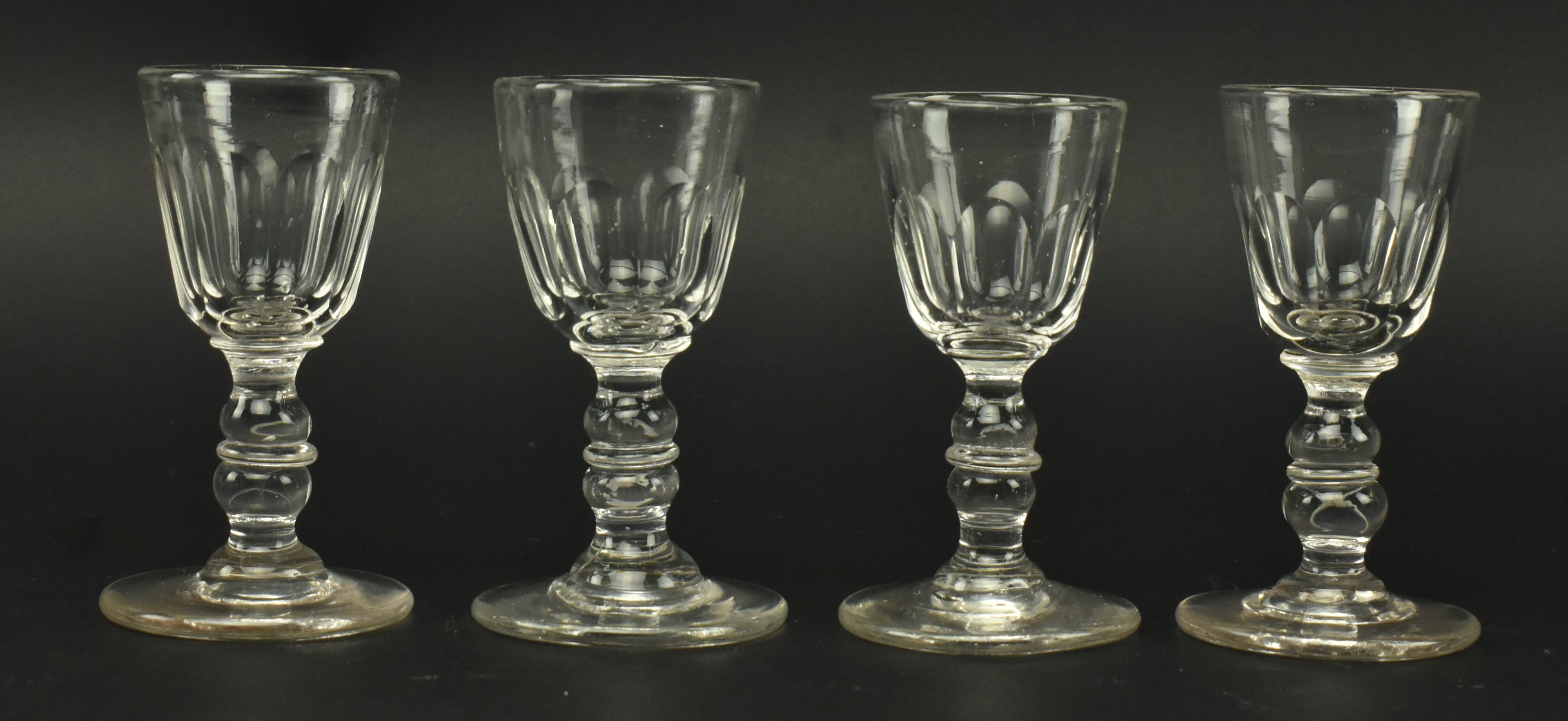 NINE LATE GEORGE III & LATER HAND BLOWN DRINKING GLASSES - Image 2 of 10