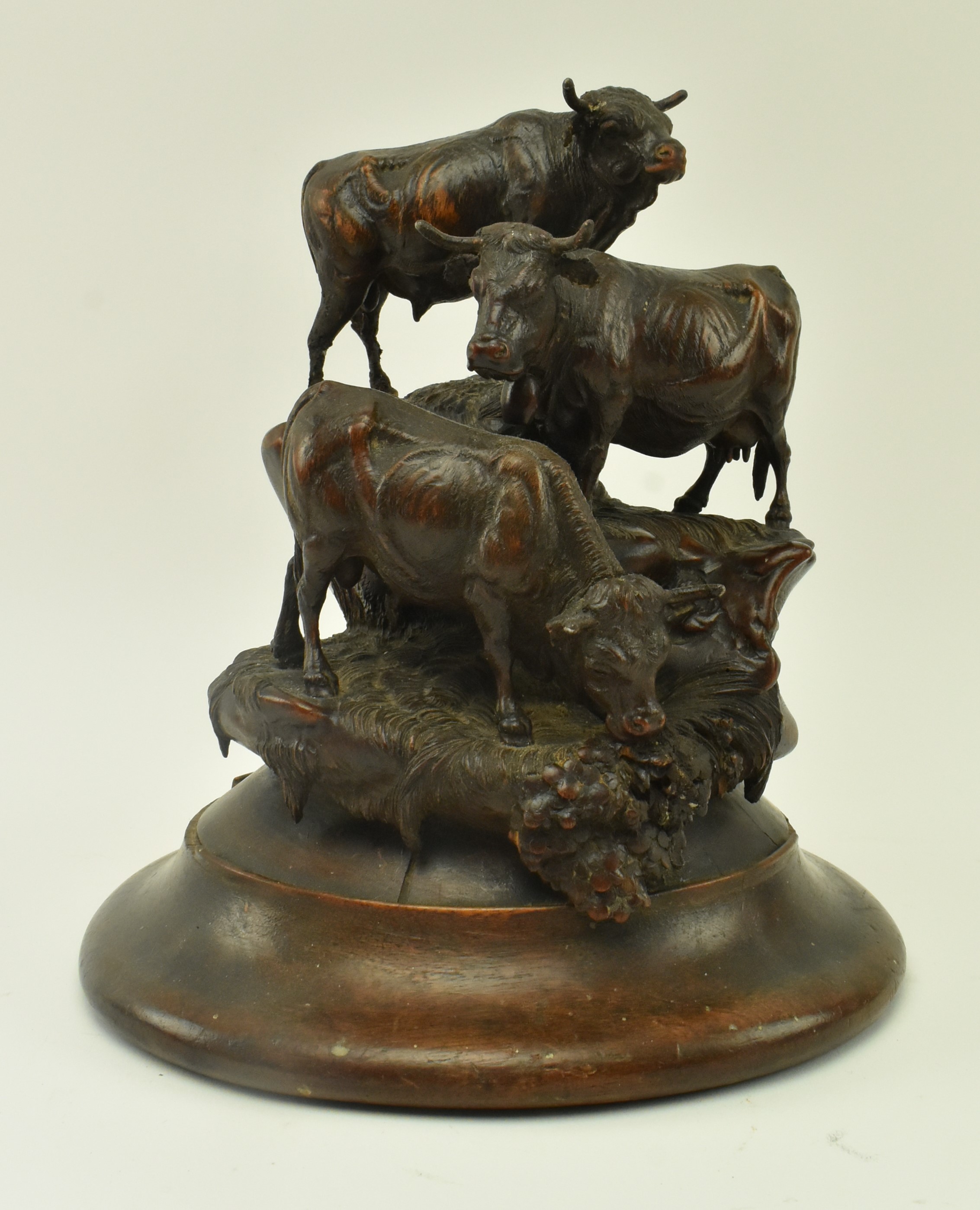 ATTRIBUTED TO JOHANN HUGGLER - BLACK FOREST BOVINE FIGURE