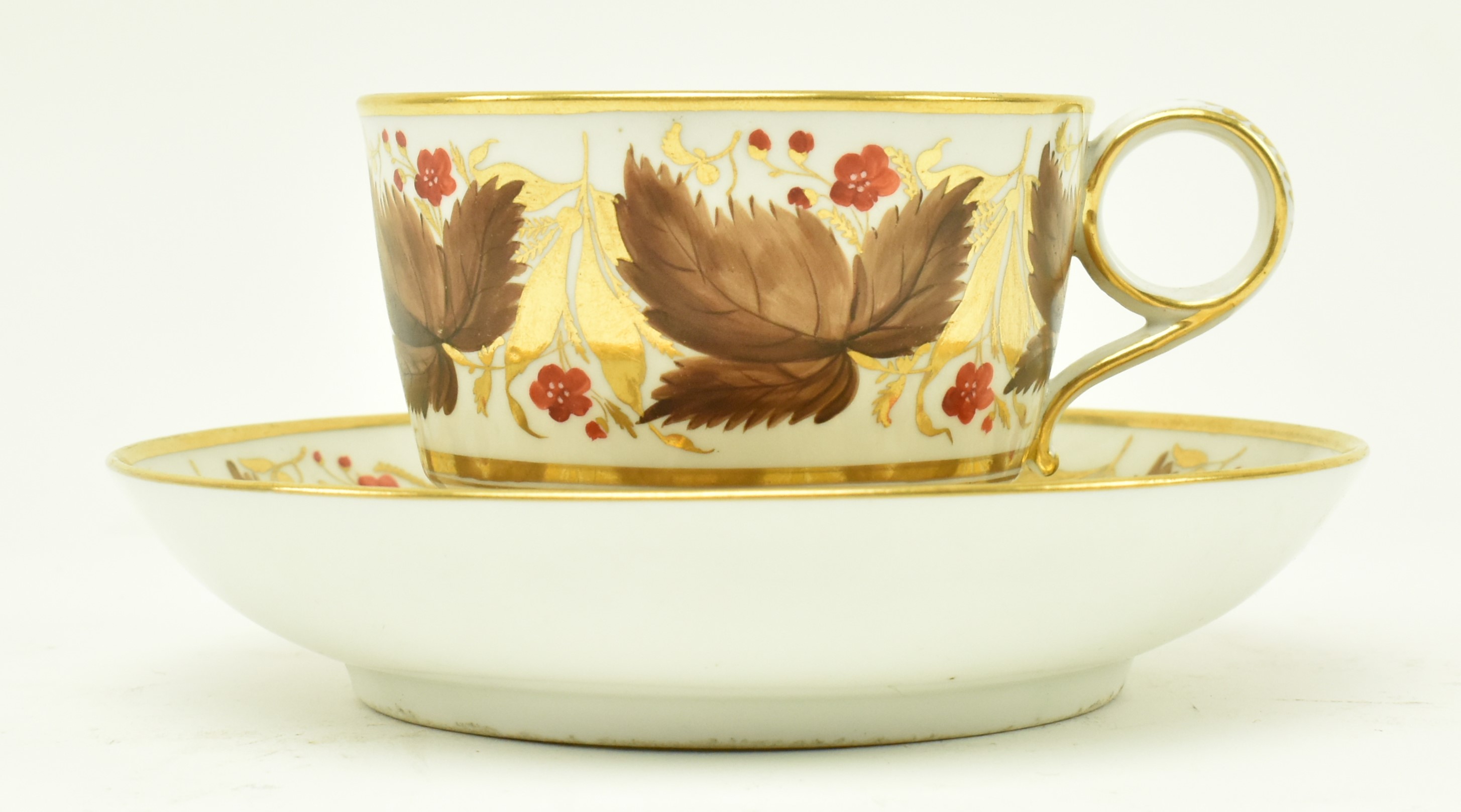 BARR FLIGHT & BARR BROWN GRAPE VINE PATTERN TEA SERVICE - Image 12 of 13