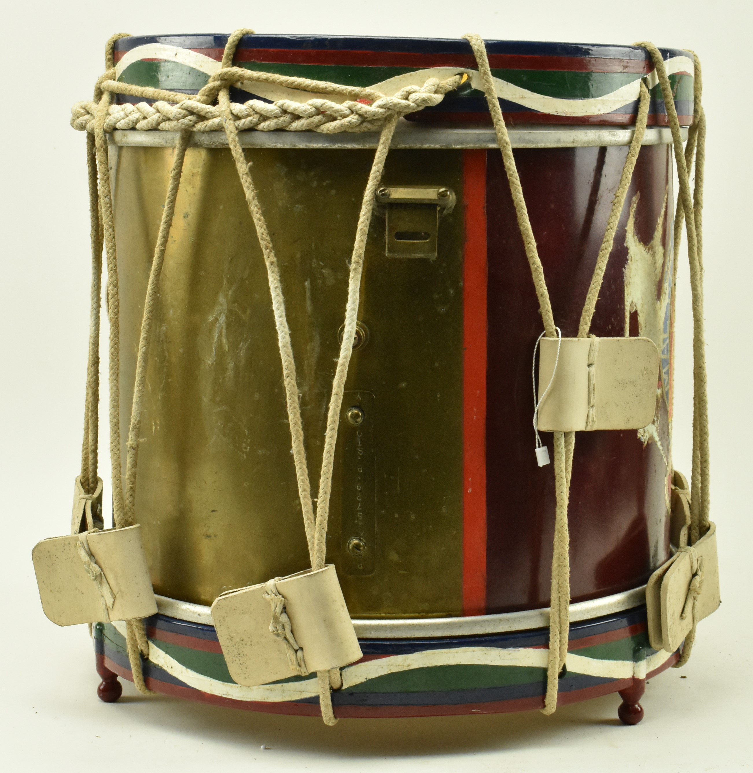 20TH CENTURY BRITISH MILITARY COAT OF ARMS SIDE DRUM BY PREMIER - Image 2 of 7