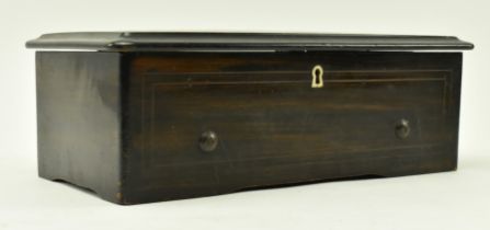 SWISS LATE 19TH CENTURY ROSEWOOD CYLINDER MUSIC BOX