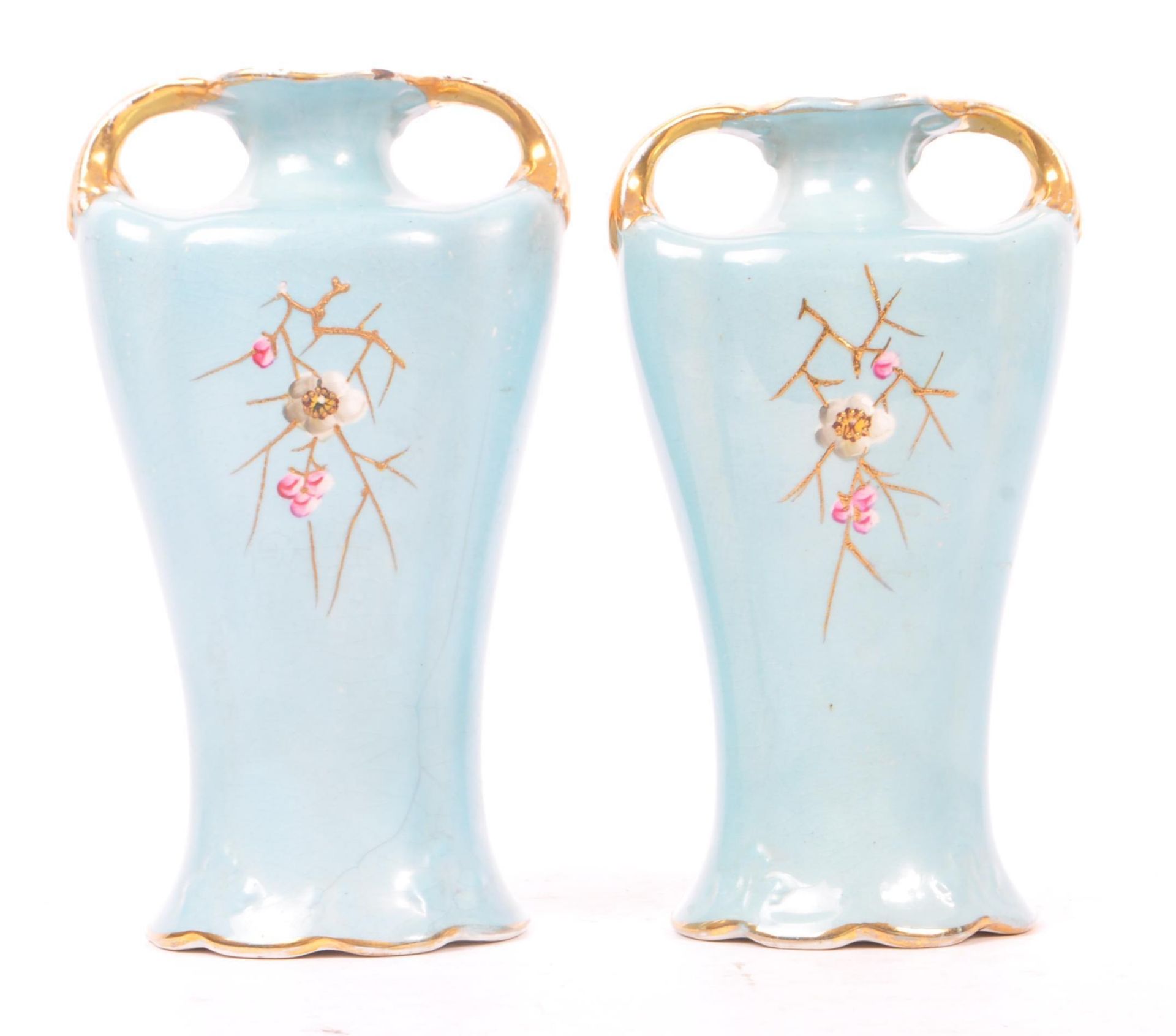 PAIR OF VICTORIAN AESTHETIC BLUE AND GILT VASES - Image 3 of 9