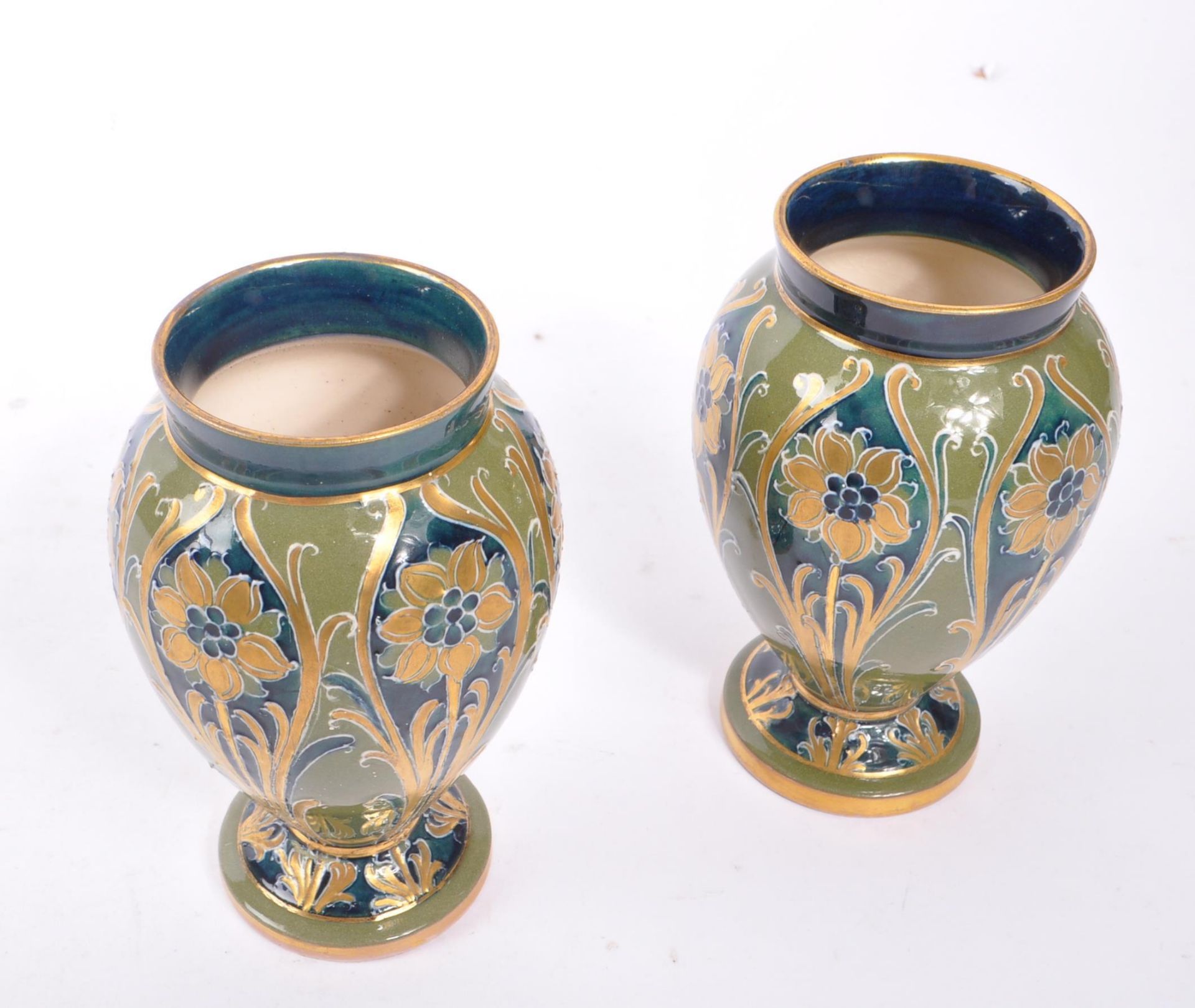 WILLIAM MOORCROFT FOR MACINTYRE - TWO ART NOUVEAU VASES - Image 3 of 5
