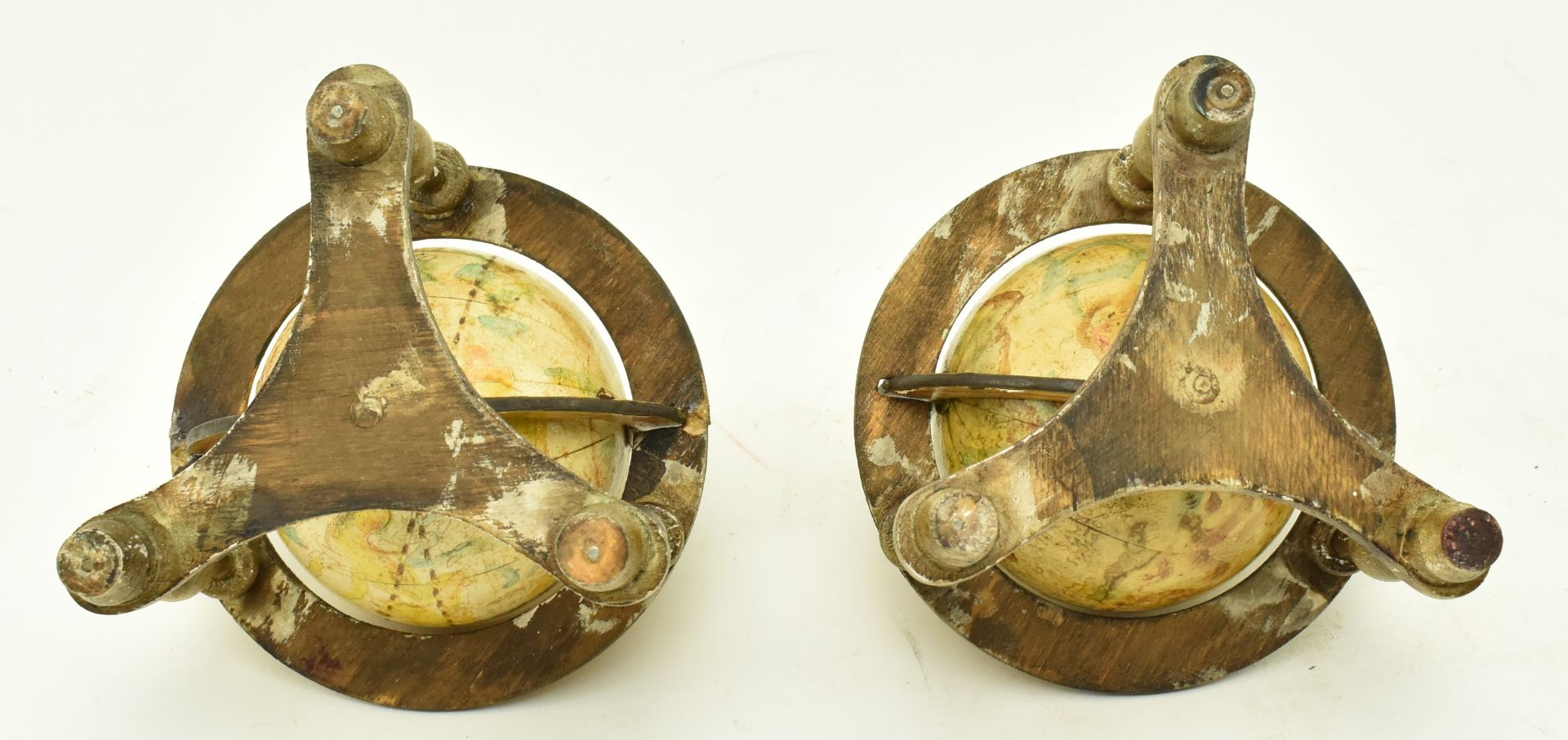 PAIR OF EARLY 20TH CENTURY METAL & WOOD CELESTIAL GLOBES - Image 6 of 6