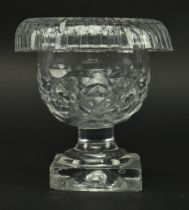 SMALL CIRCA 1800 IRISH CUT GLASS TURNOVER BOWL