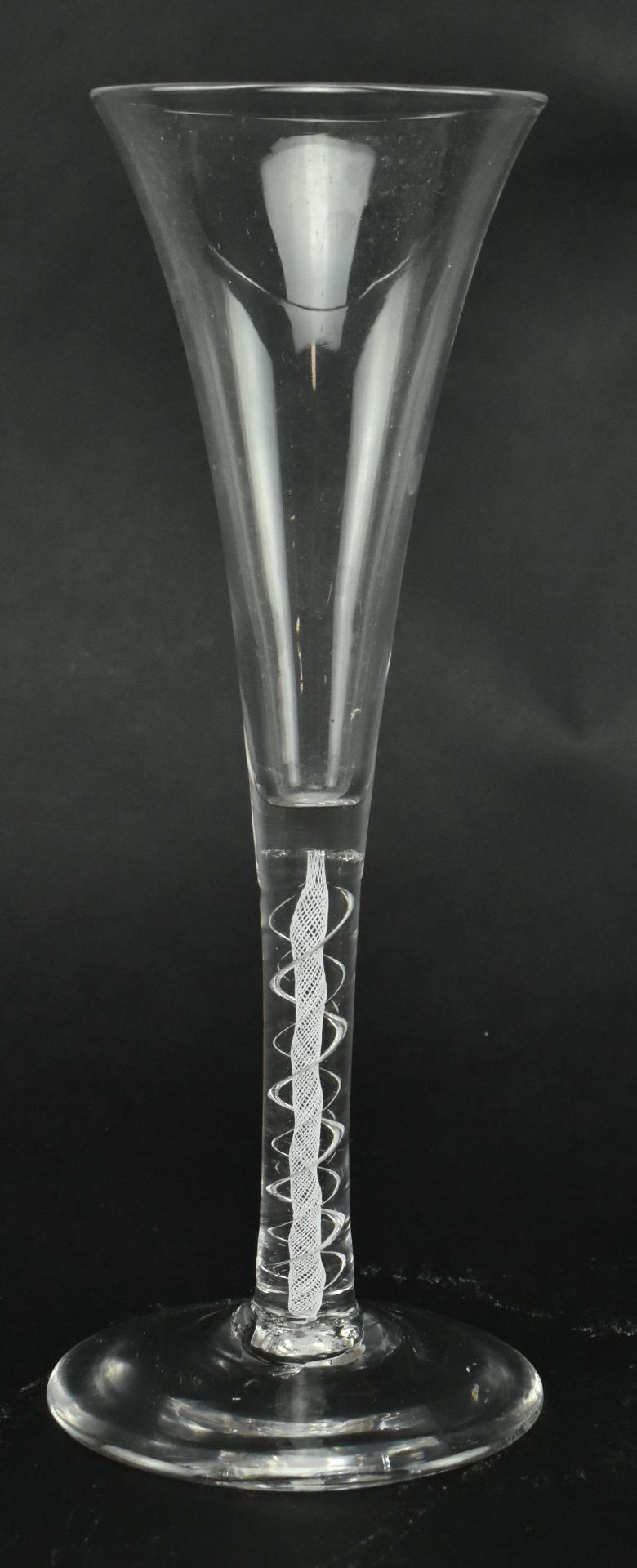 GEORGE III 18TH CENTURY OPAQUE TWIST STEM WINE GLASS