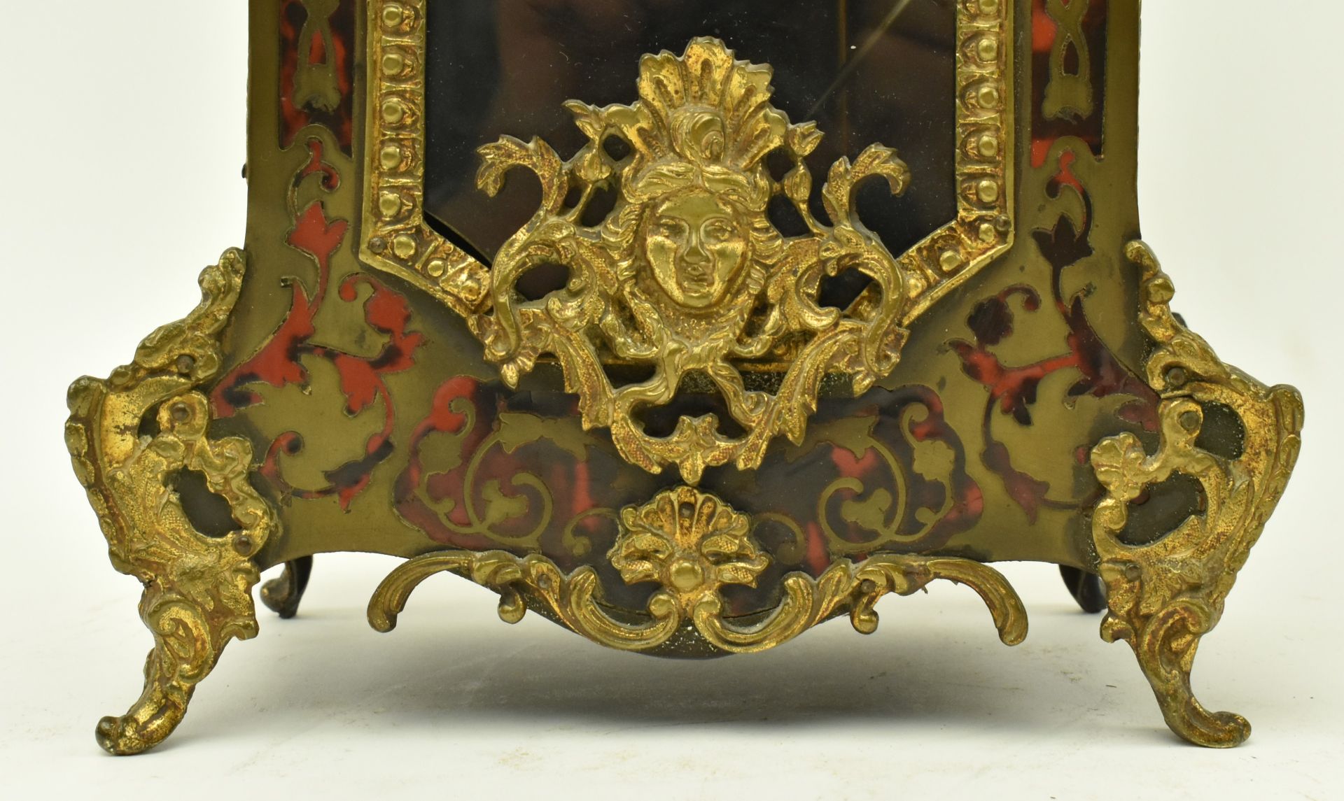 FRENCH 19TH CENTURY BOULLE WORK & ORMOLU 8-DAY MANTLE CLOCK - Image 4 of 7