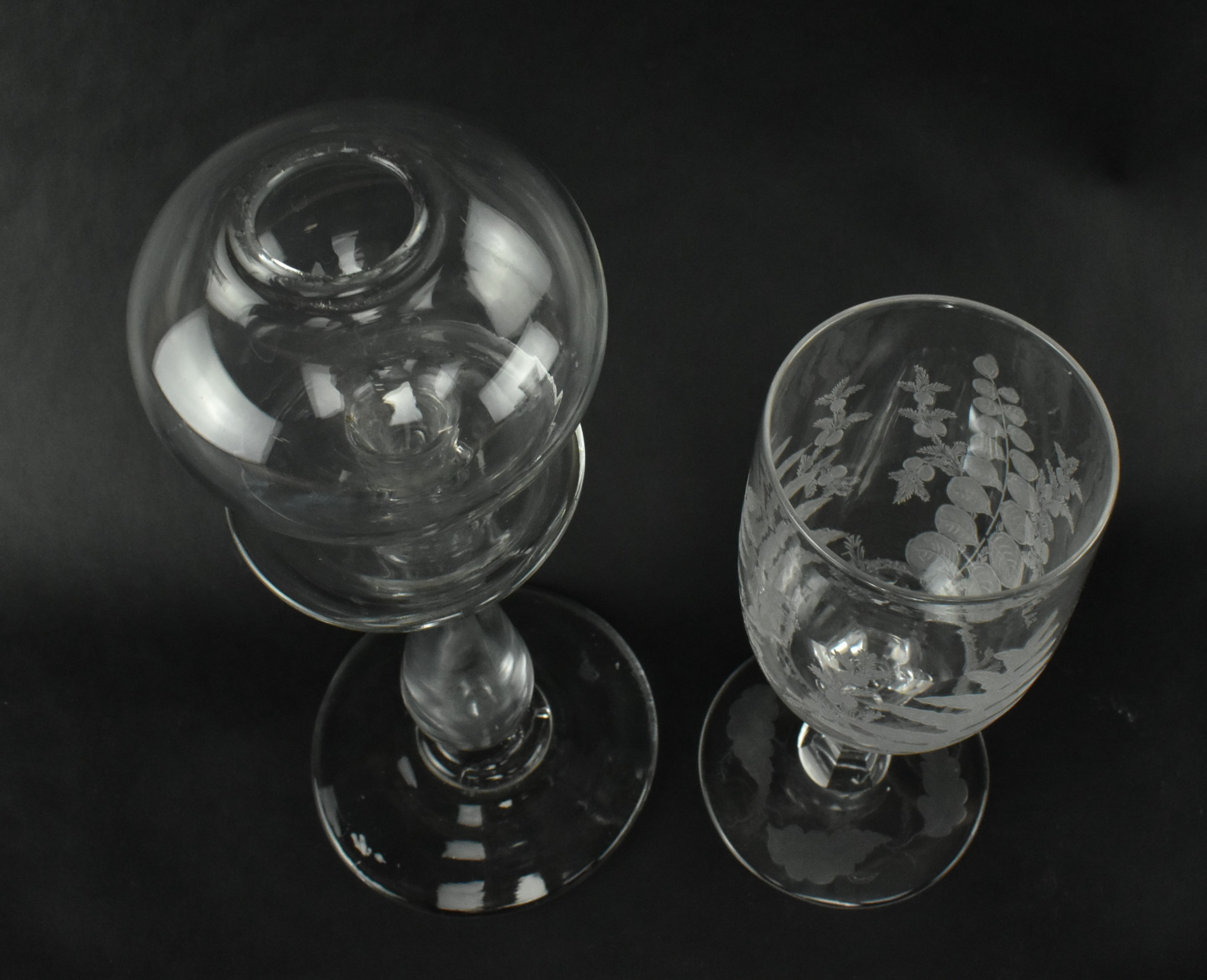 SEVEN 19TH CENTURY HAND MADE GLASSWARE ITEMS - Image 14 of 15