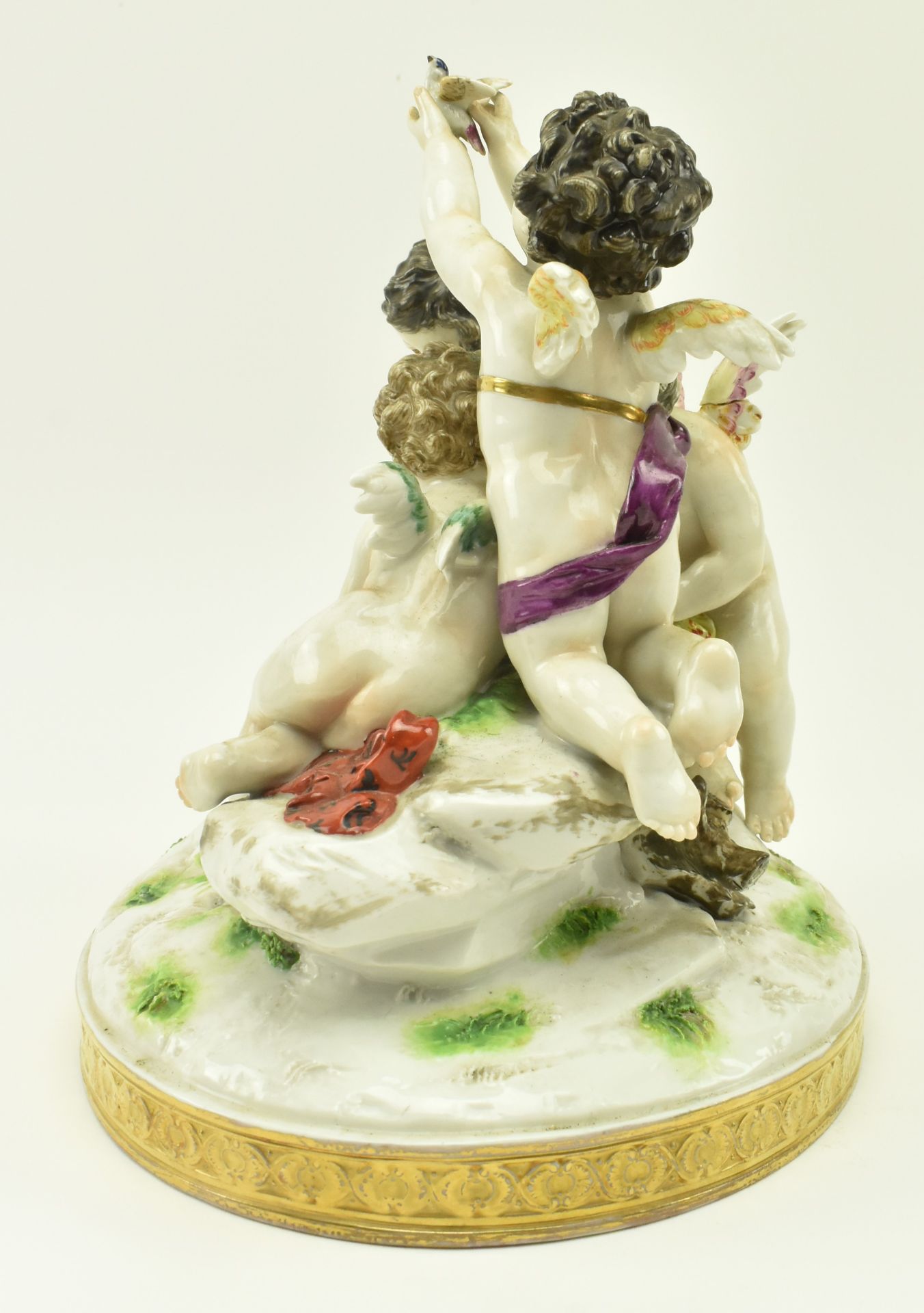 BELIEVED RUDOLSTADT - C1900 PORCELAIN CHERUBS CENTREPIECE - Image 4 of 7