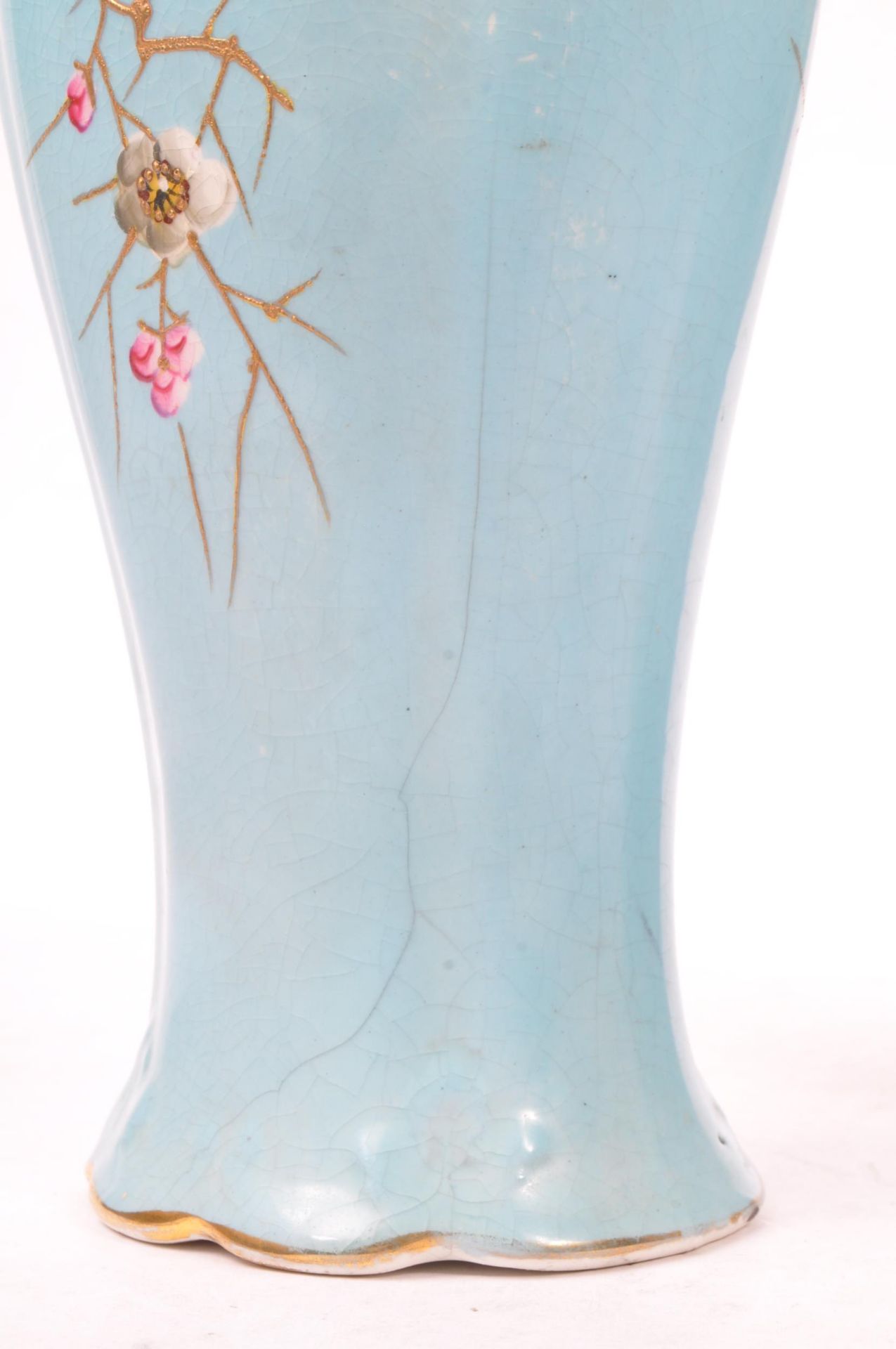 PAIR OF VICTORIAN AESTHETIC BLUE AND GILT VASES - Image 9 of 9