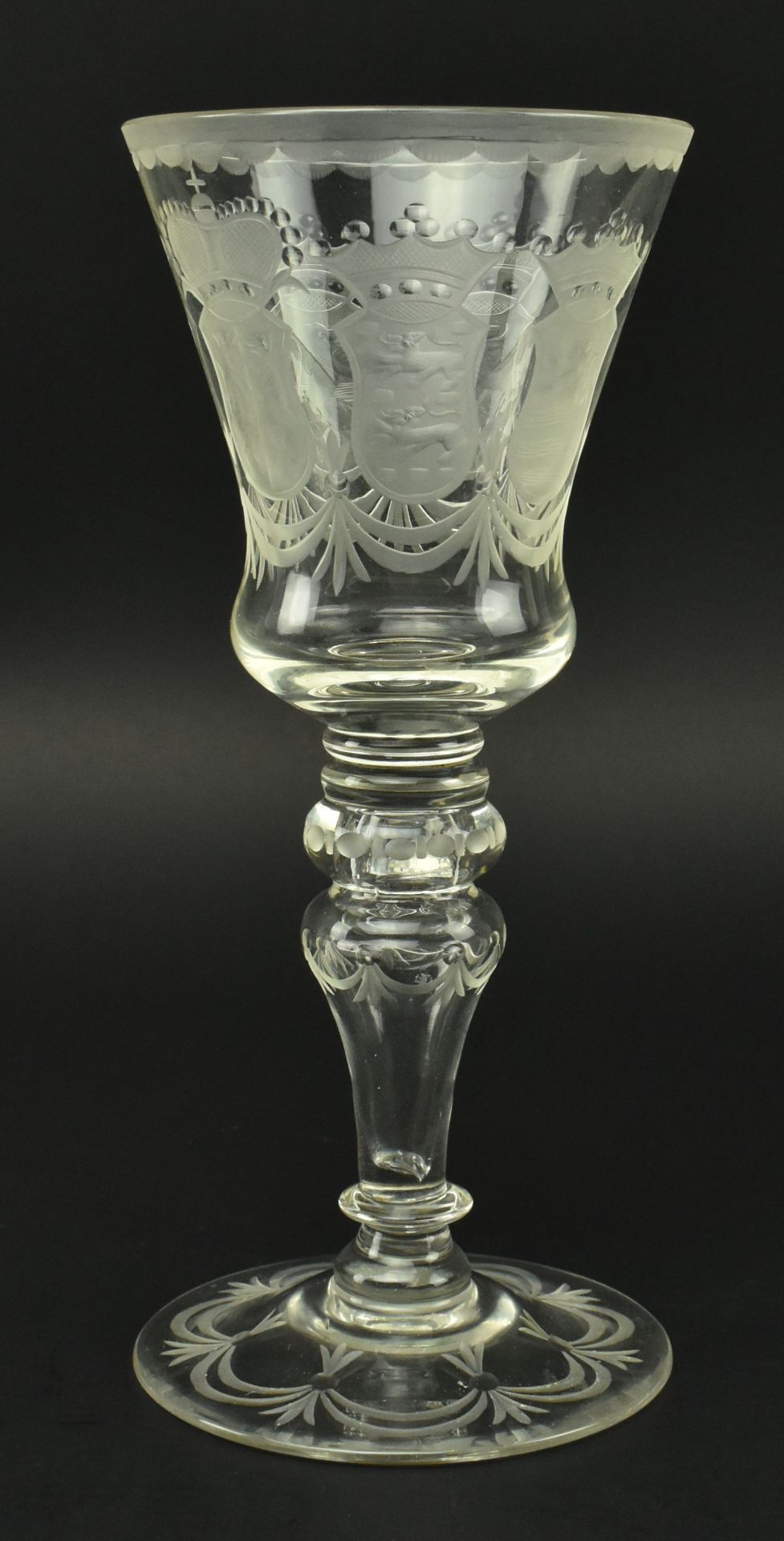 DUTCH LATE 18TH CENTURY ENGRAVED SEVEN PROVINCES GOBLET