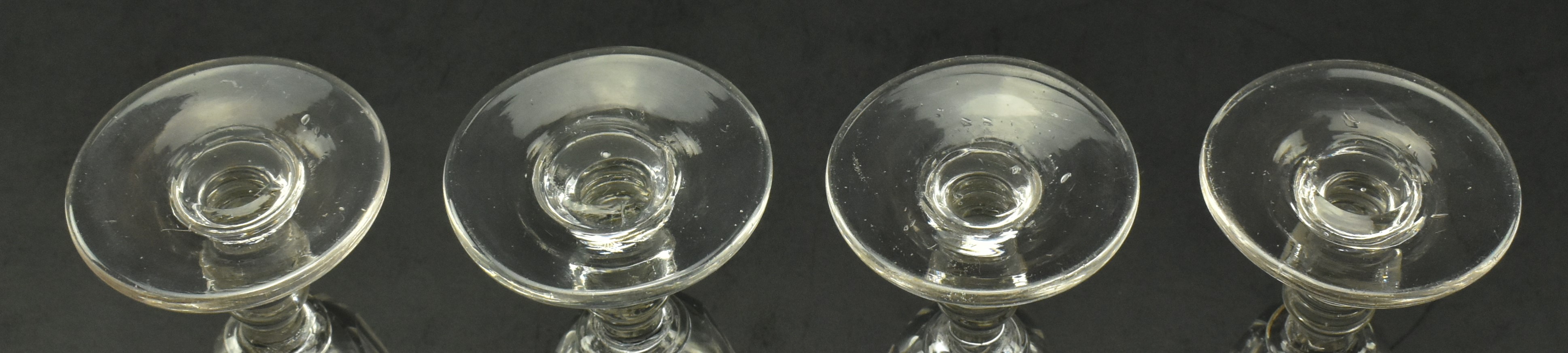 NINE LATE GEORGE III & LATER HAND BLOWN DRINKING GLASSES - Image 4 of 10