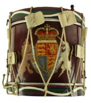 20TH CENTURY BRITISH MILITARY COAT OF ARMS SIDE DRUM BY PREMIER