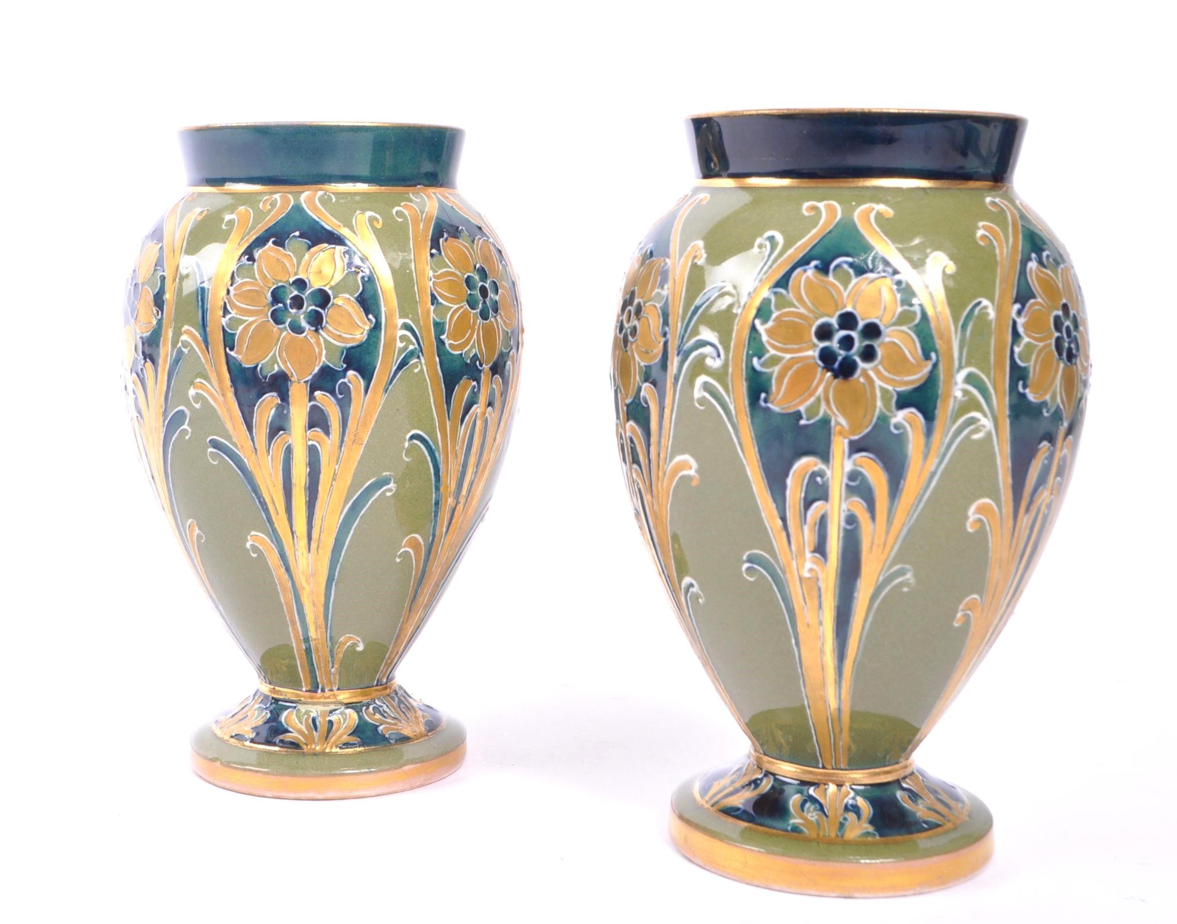 WILLIAM MOORCROFT FOR MACINTYRE - TWO ART NOUVEAU VASES