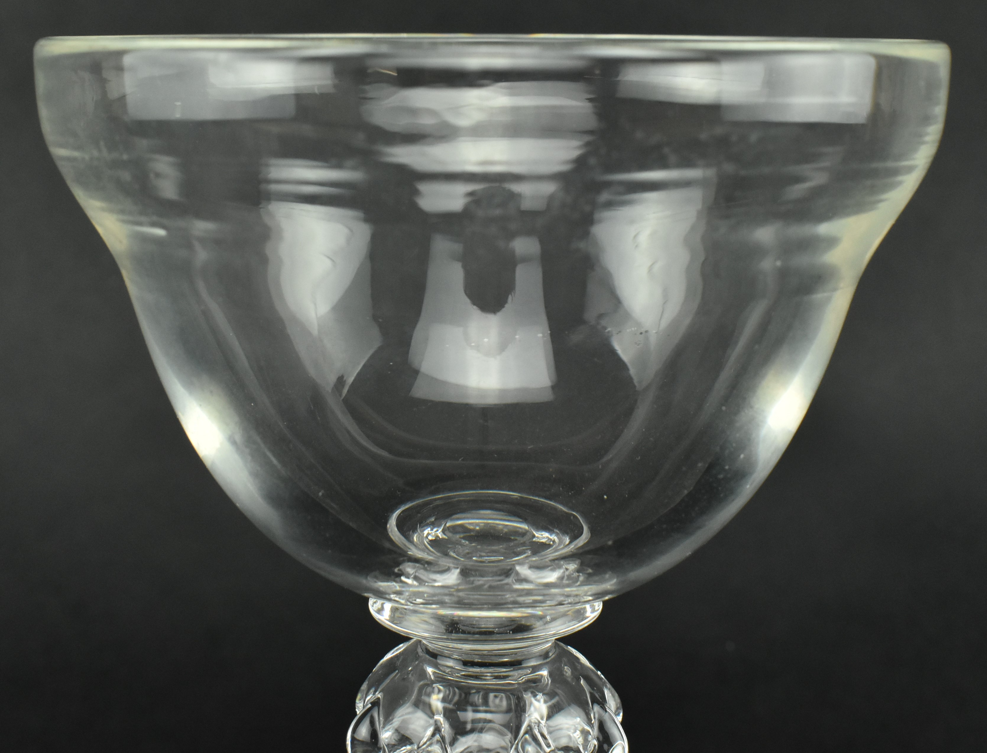 GEORGE III SWEETMEAT GLASS WITH OGEE BOWL & SILESIAN STEM - Image 3 of 6