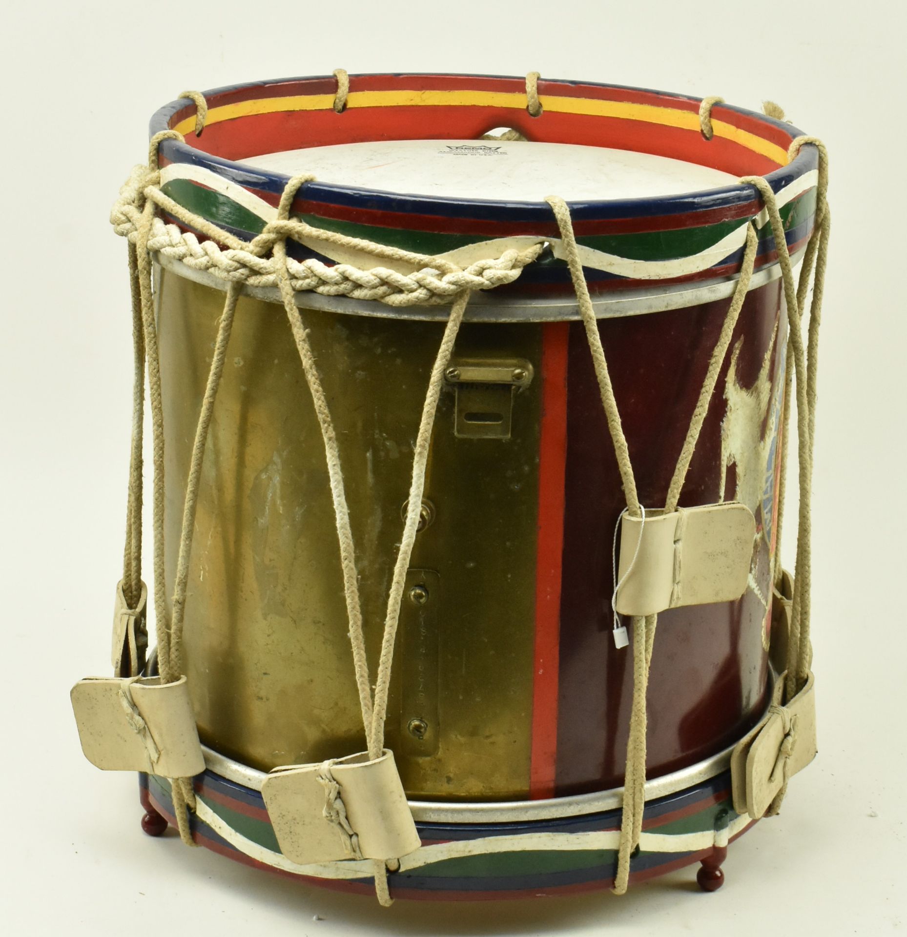 20TH CENTURY BRITISH MILITARY COAT OF ARMS SIDE DRUM BY PREMIER - Image 3 of 7