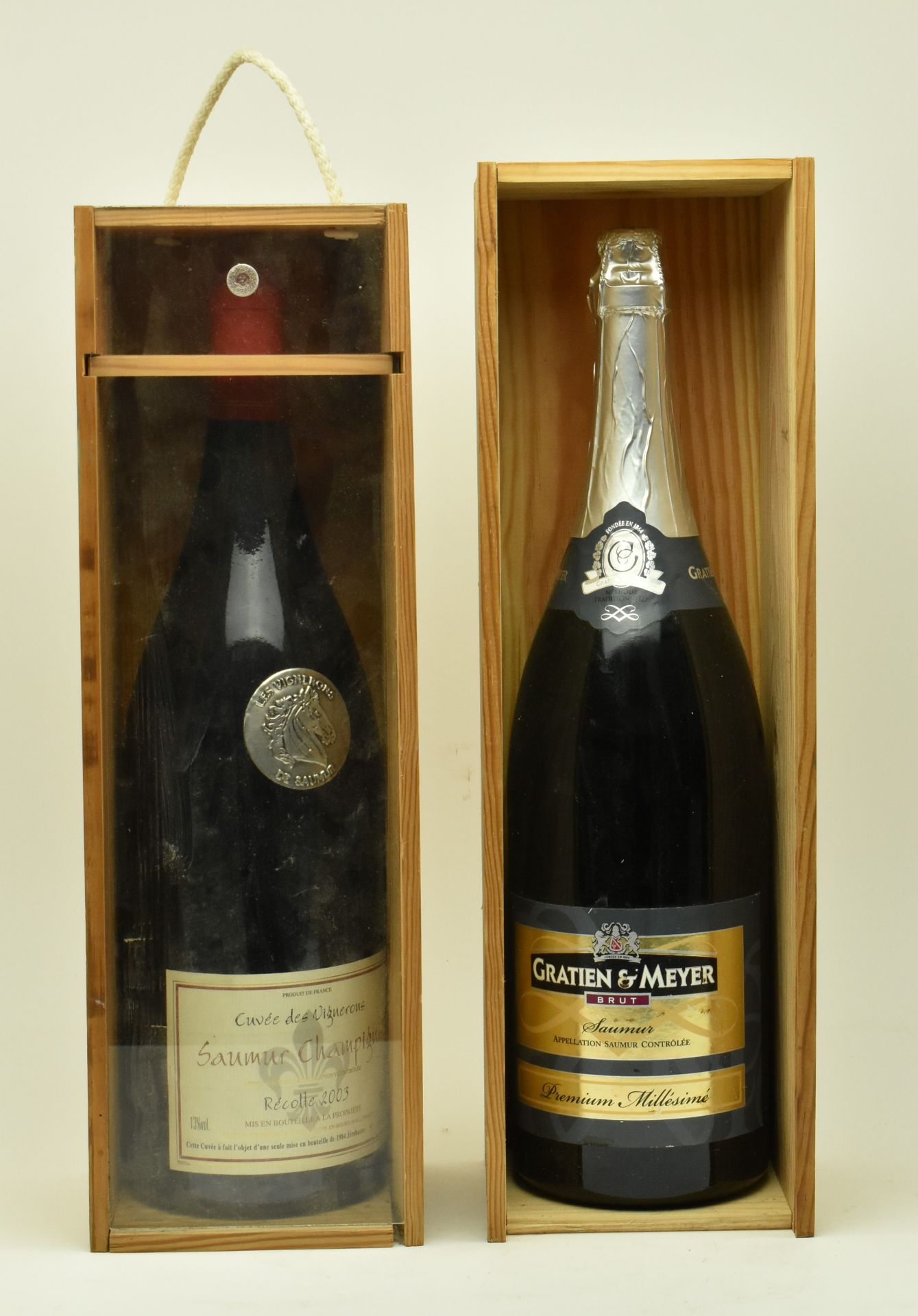 TWO LARGE (300CL) BOTTLES OF CHAMPAGNE