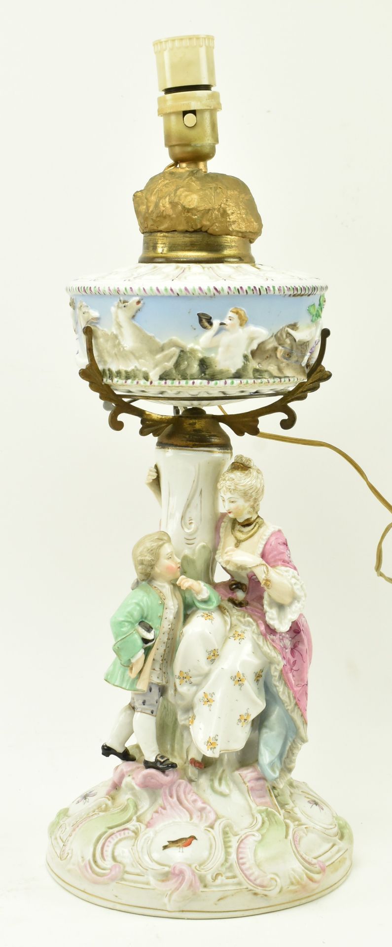 LATE 19TH CENTURY LUIGI TINELLI SAN CRISTOFORO CERAMIC LAMP