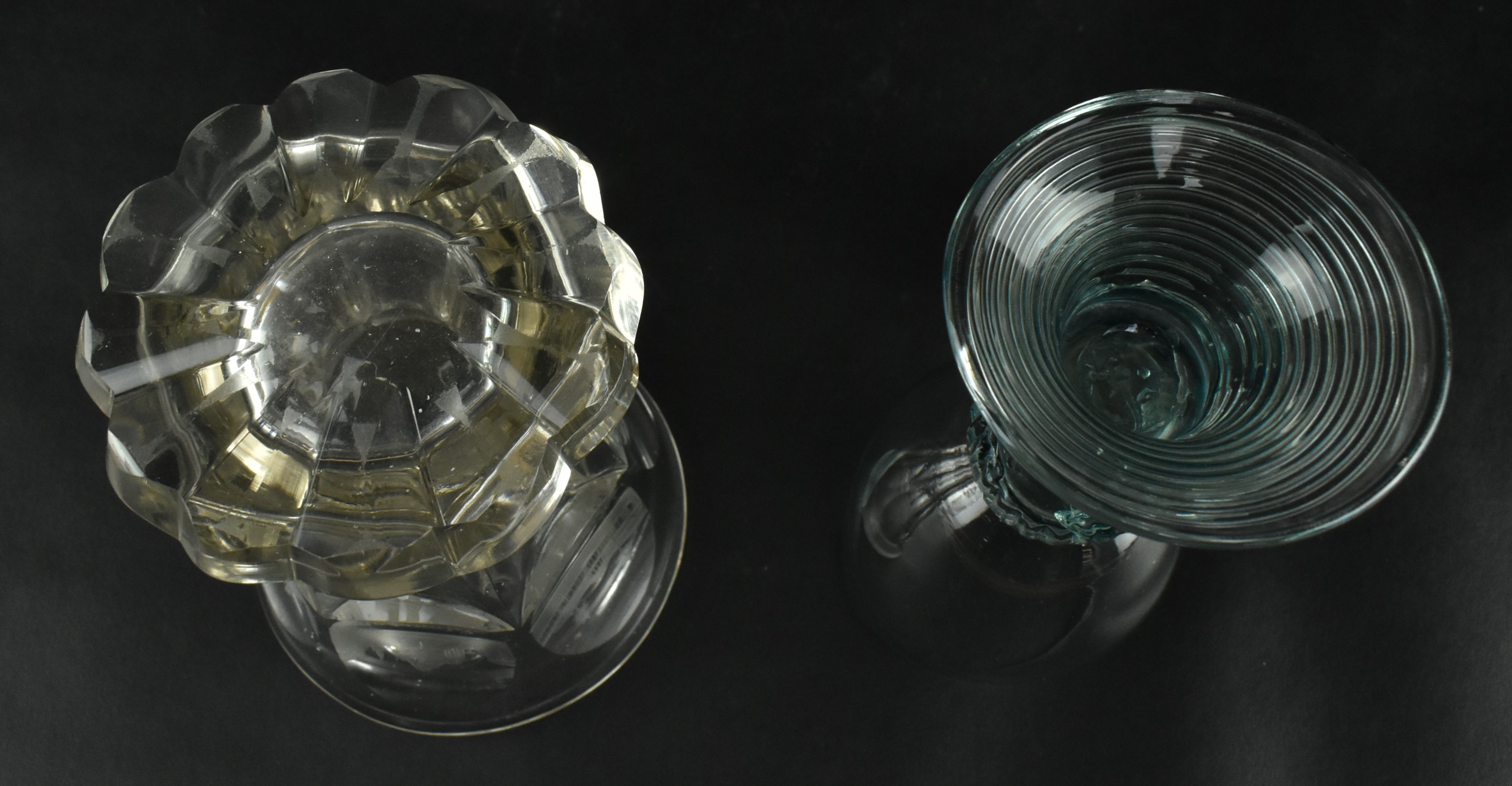 SEVEN 19TH CENTURY HAND MADE GLASSWARE ITEMS - Image 7 of 15