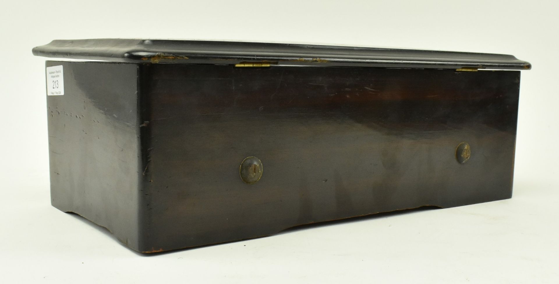 SWISS LATE 19TH CENTURY ROSEWOOD CYLINDER MUSIC BOX - Image 9 of 9