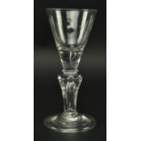 GEORGE I EARLY 18TH CENTURY ENGLISH LEAD WINE GLASS