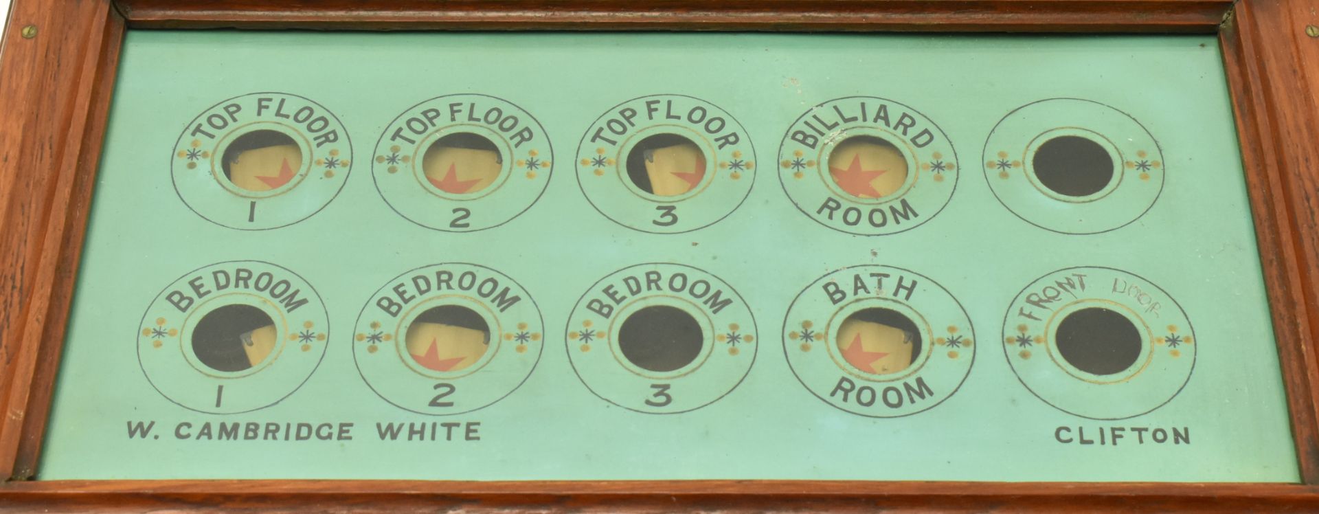 W. CAMBRIDGE WHITE OF CLIFTON - EDWARDIAN BELL INDICATOR BOARD - Image 2 of 8