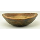 LARGE 18TH CENTURY TURNED SYCAMORE DAIRY / DOUGH BOWL