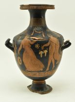 AFTER APULIAN (GREEK) - HAND PAINTED TERRACOTTA HYDRIA VASE