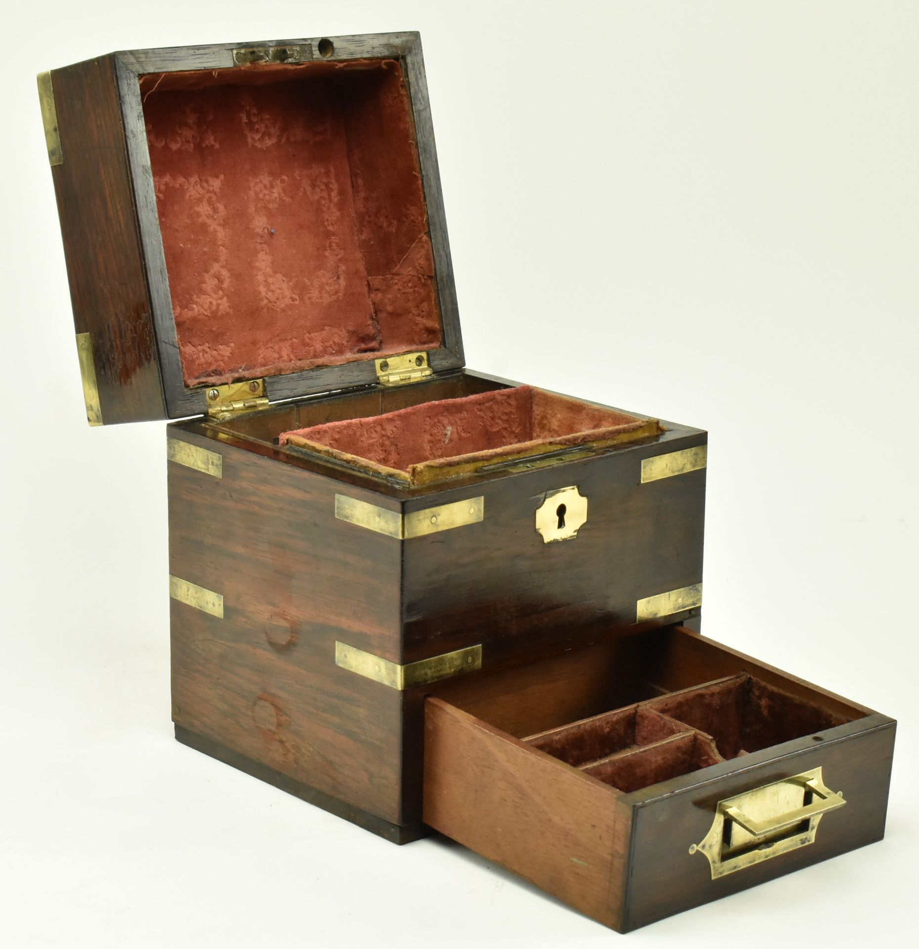 EARLY 19TH CENTURY GEORGE III MAHOGANY JEWELLERY BOX - Image 3 of 5