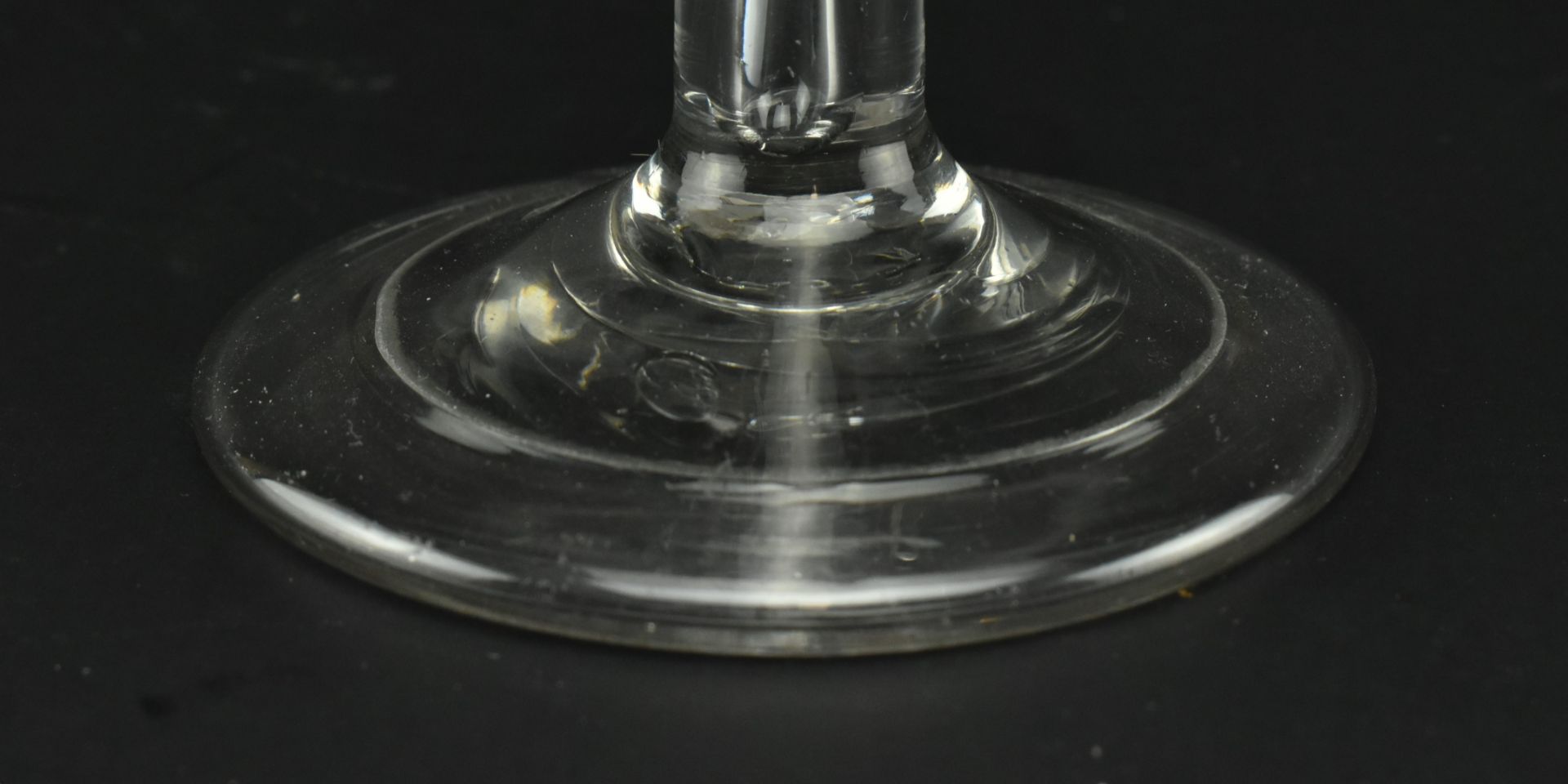 GEORGE II C.1750 HAND BLOWN BUBBLE STEM WINE GLASS - Image 5 of 6