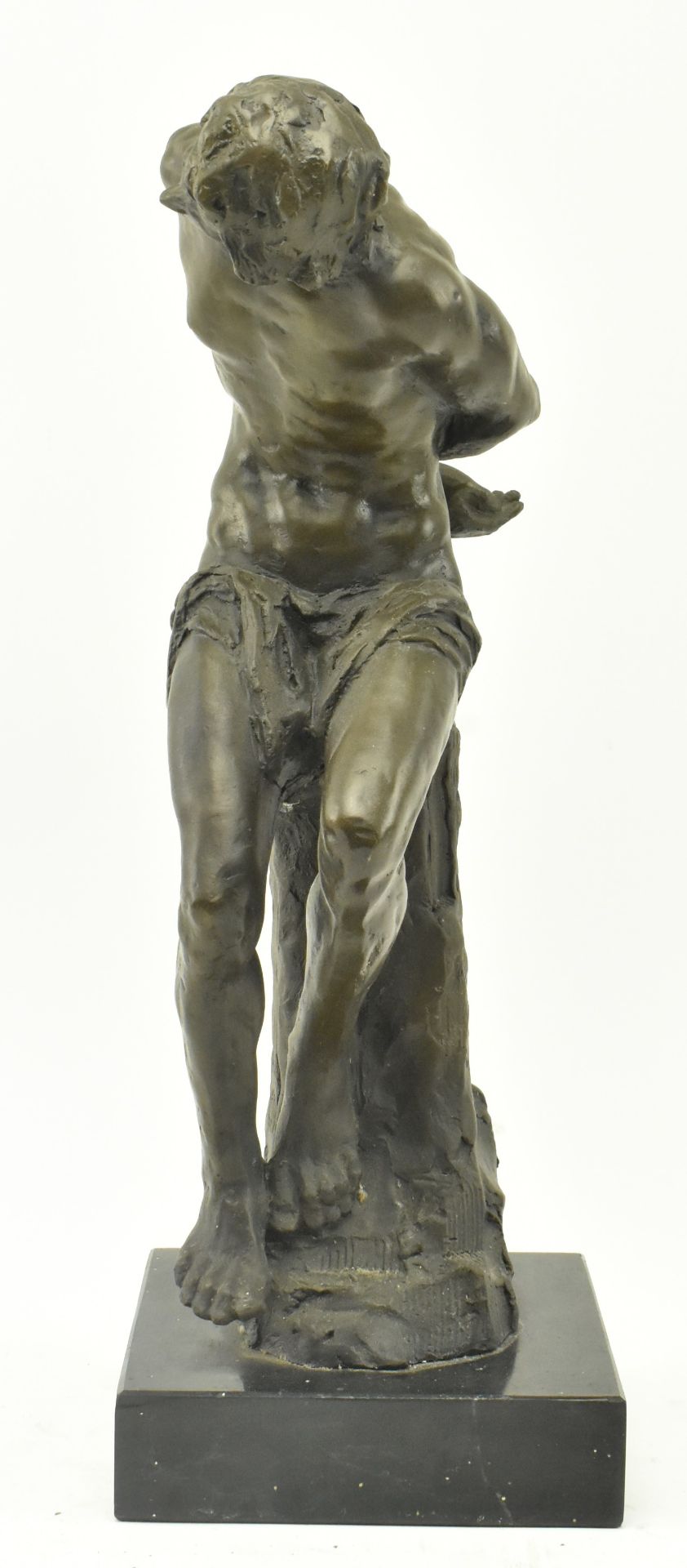 AFTER AUGUSTE RUBIN (1841-1909) - LOST WAX BRONZE STATUE OF MAN - Bild 2 aus 6