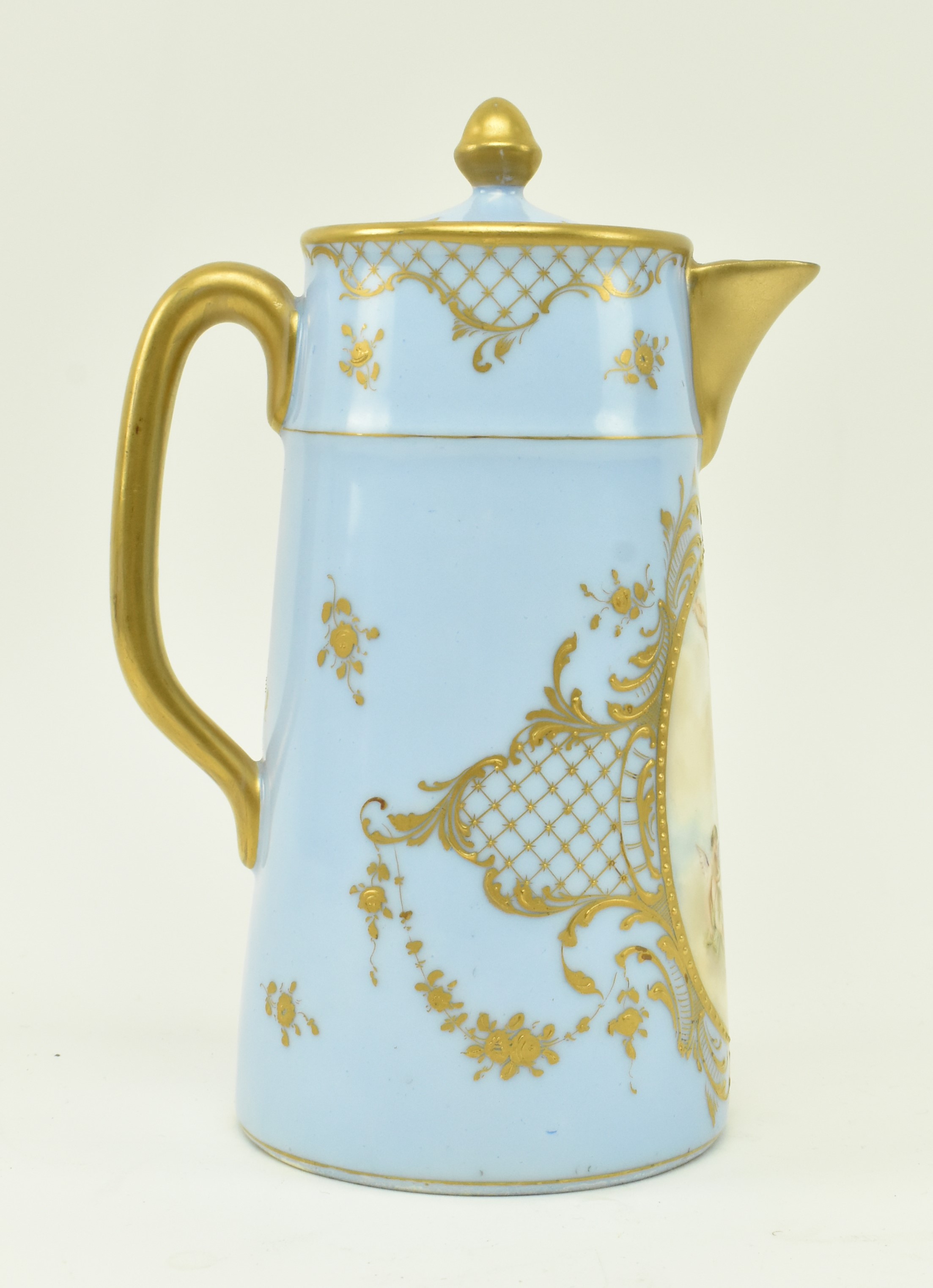 DRESDEN - EARLY 20TH CENTURY PORCELAIN CHOCOLATE POT - Image 3 of 9