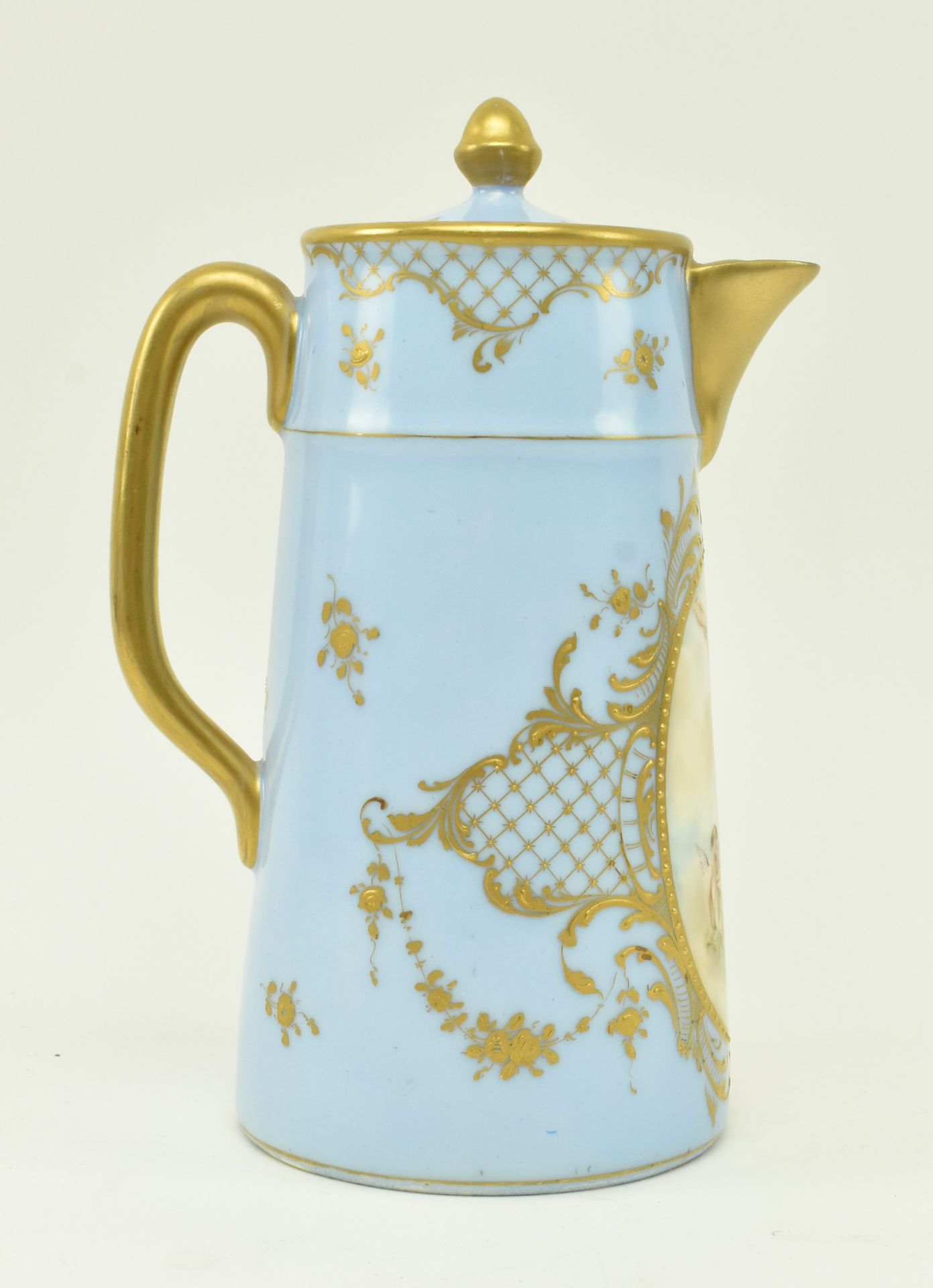 DRESDEN - EARLY 20TH CENTURY PORCELAIN CHOCOLATE POT - Image 3 of 9