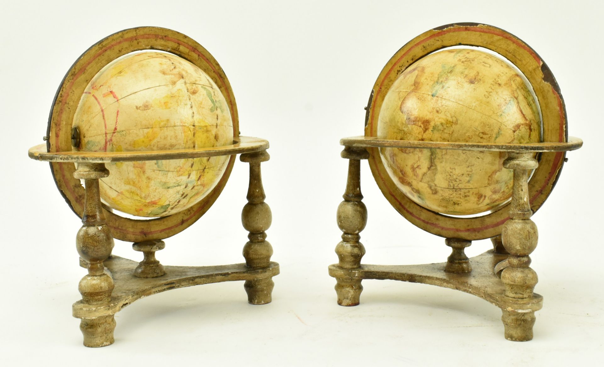 PAIR OF EARLY 20TH CENTURY METAL & WOOD CELESTIAL GLOBES - Image 5 of 6