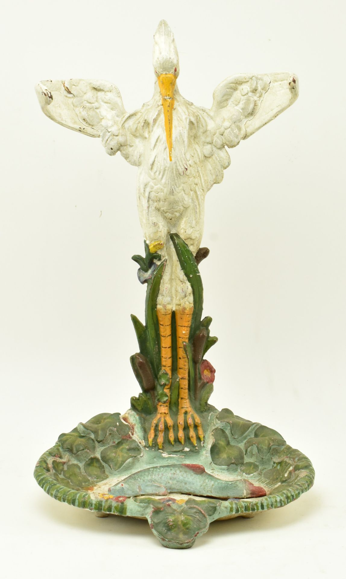 FRENCH LATE 19TH CENTURY CAST IRON HERON UMBRELLA STAND - Image 2 of 9