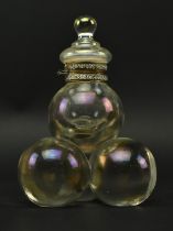 HARRACH LATE 19TH CENTURY IRIDESCENT GLASS BUBBLES INKWELL