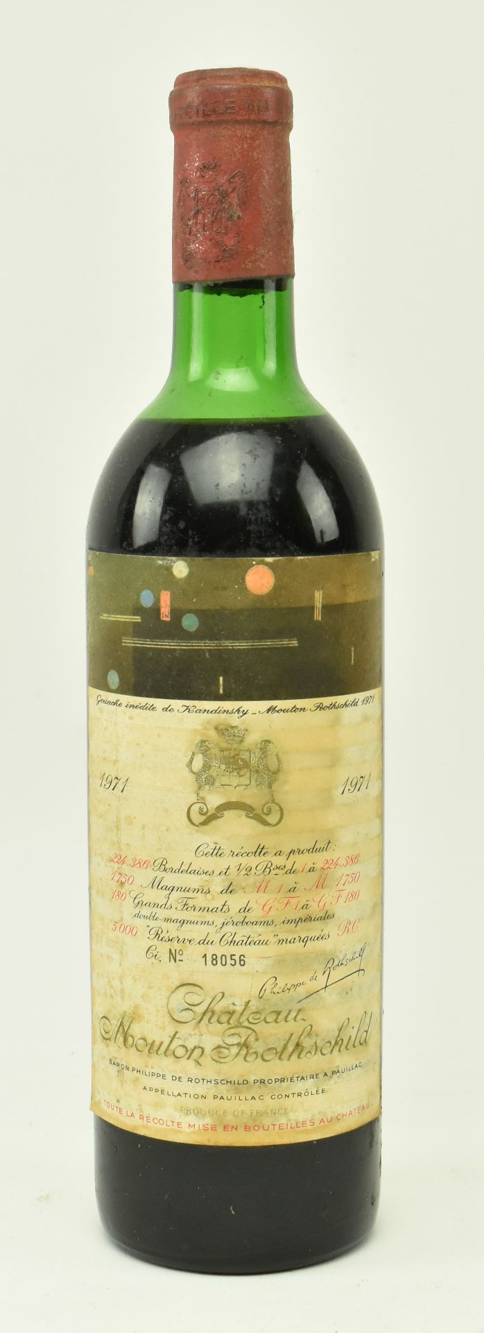SINGLE BOTTLE OF 1971 CHATEAU ROTHSCHILD RED WINE