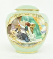 COALPORT - A 19TH CENTURY HAND PAINTED VASE