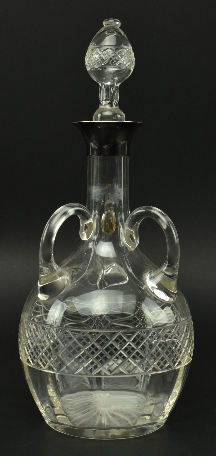TWO LATE VICTORIAN GLASS DECANTERS, ONE WITH ROYAL CROWN - Image 6 of 8