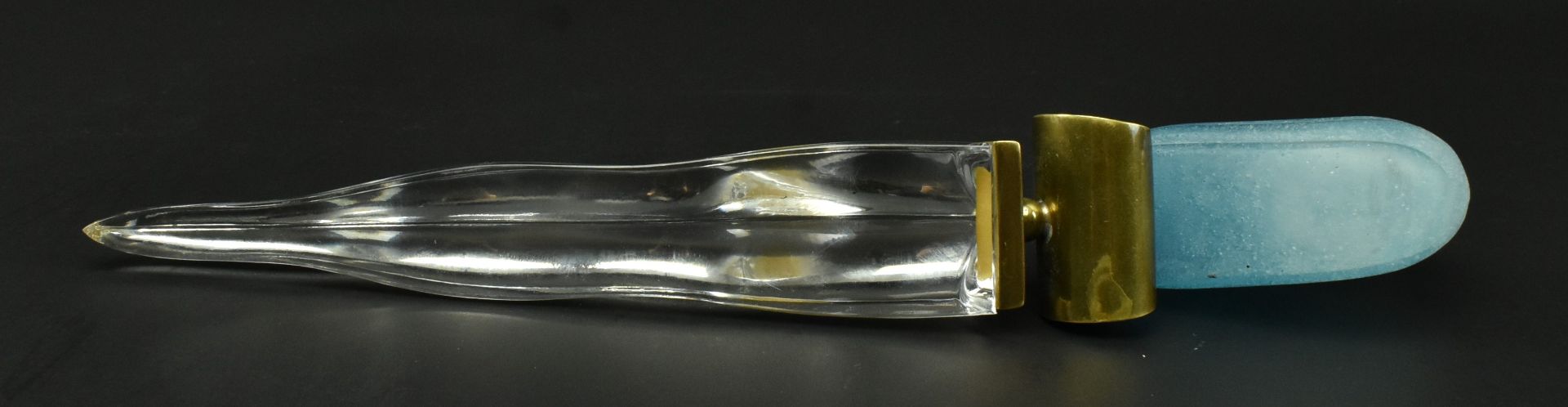 DAUM, FRANCE - PATE DE VERRE GLASS & BRASS DAGGER PAPERWEIGHT - Bild 7 aus 7