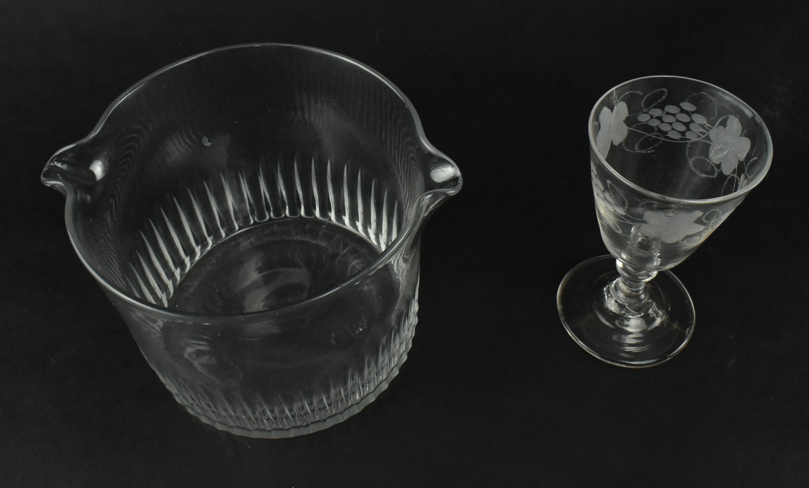 SEVEN 19TH CENTURY HAND MADE GLASSWARE ITEMS - Image 3 of 15