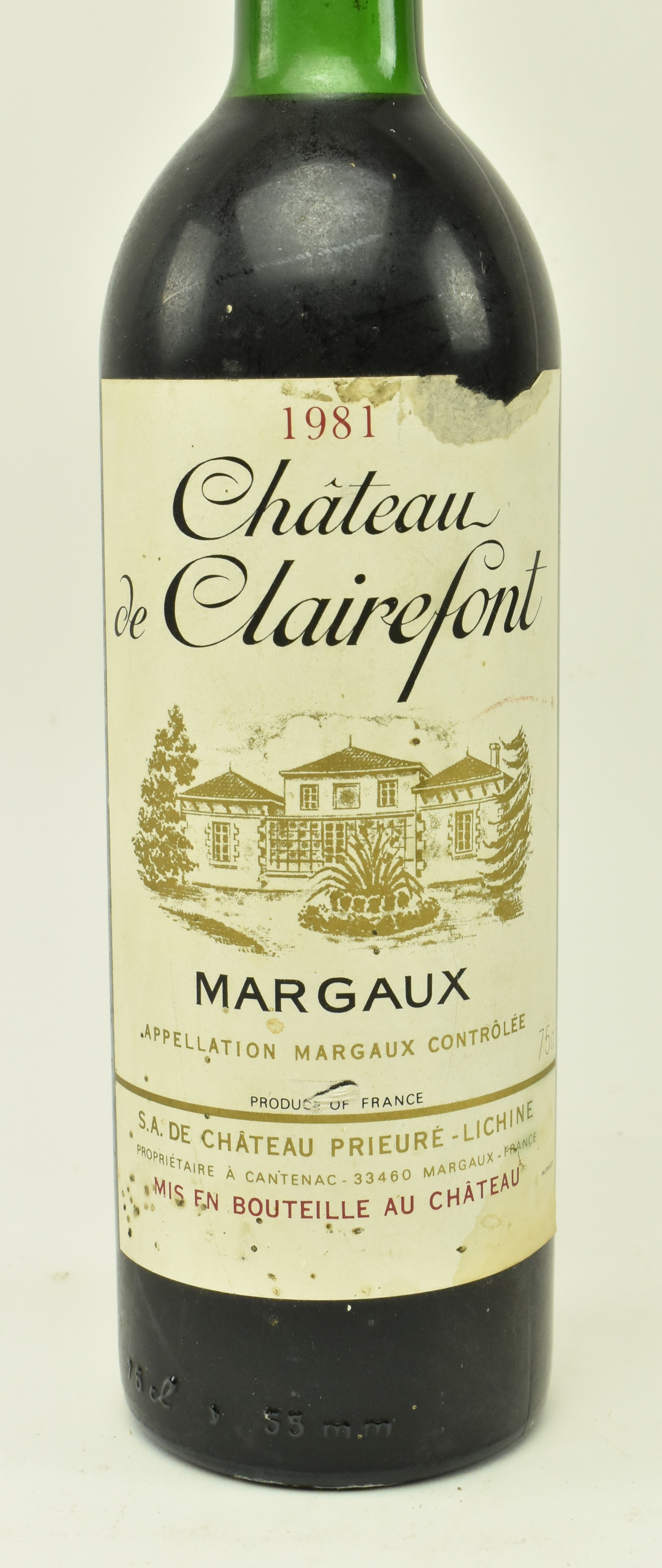 1981 CHATEAU DE CLAIREFONT MARGAUX 750ml BOTTLE - Image 4 of 6