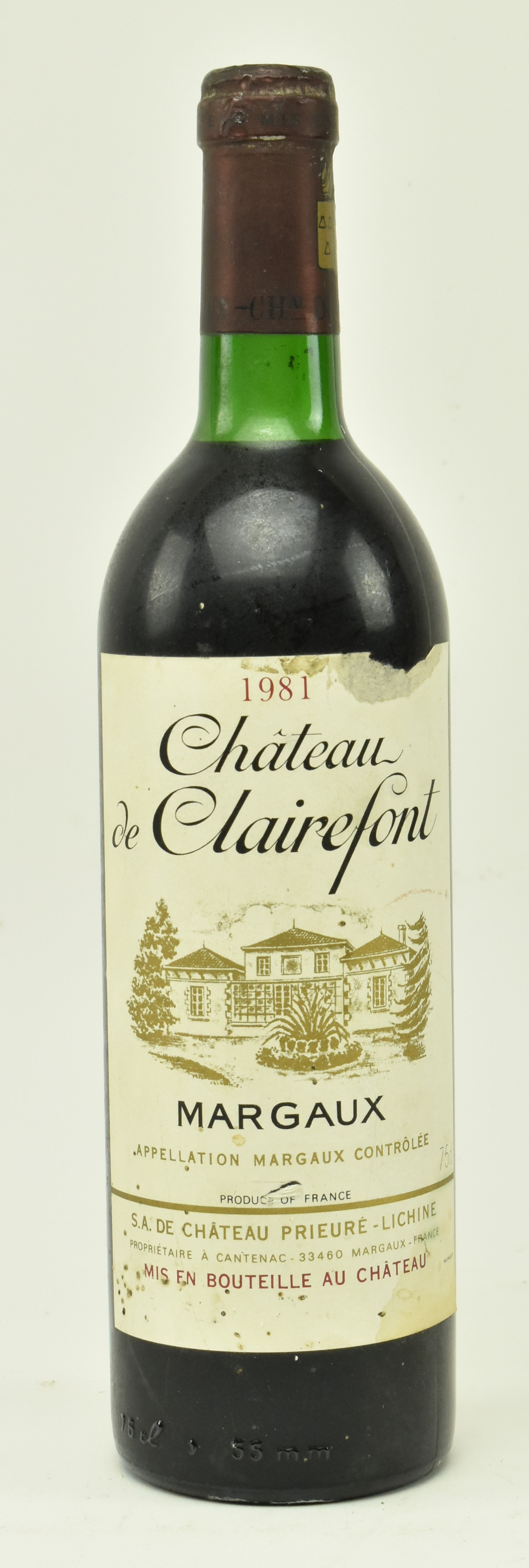 1981 CHATEAU DE CLAIREFONT MARGAUX 750ml BOTTLE