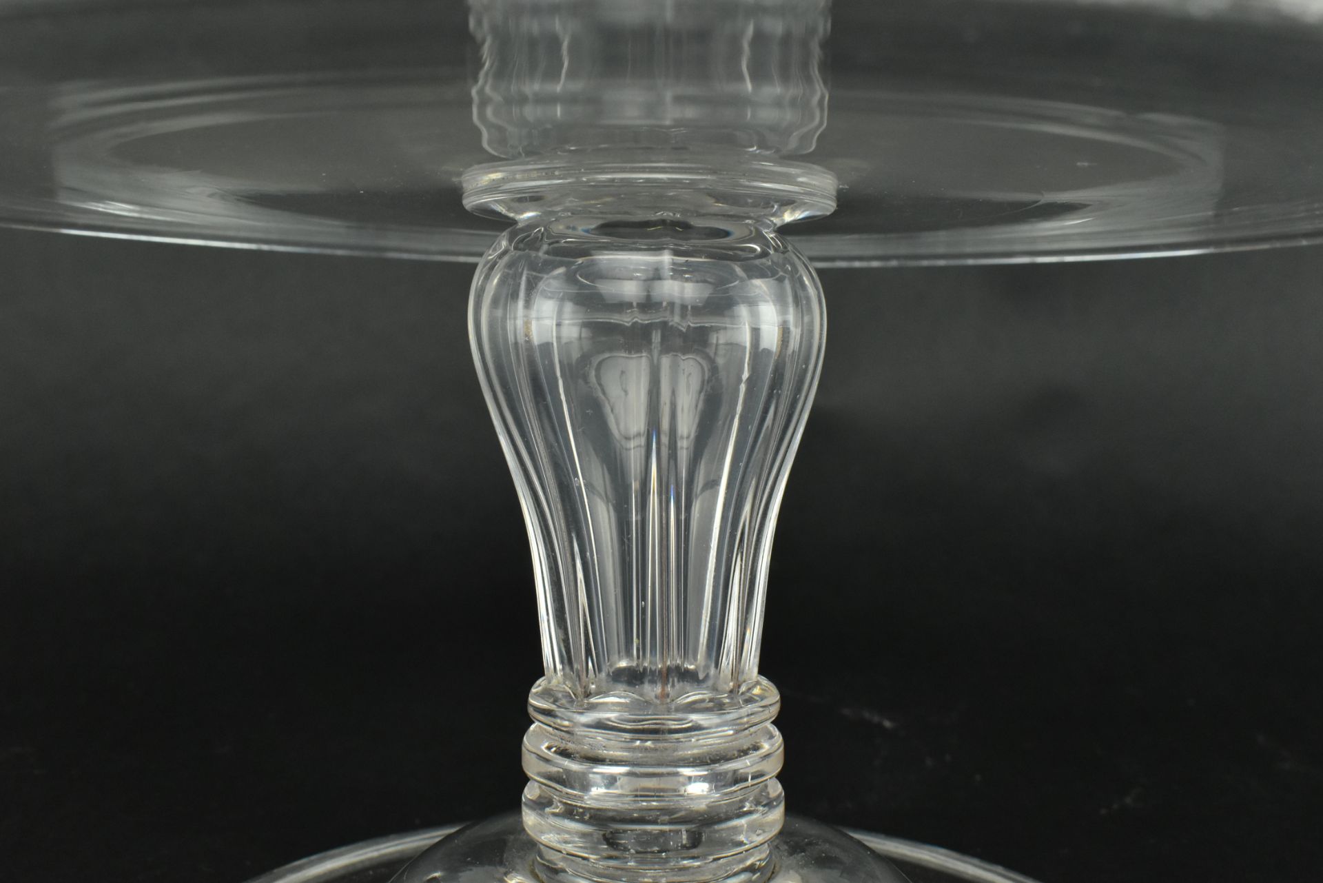 EARLY 19TH CENTURY HAND BLOWN GLASS SILESIAN TAZZA - Image 3 of 8