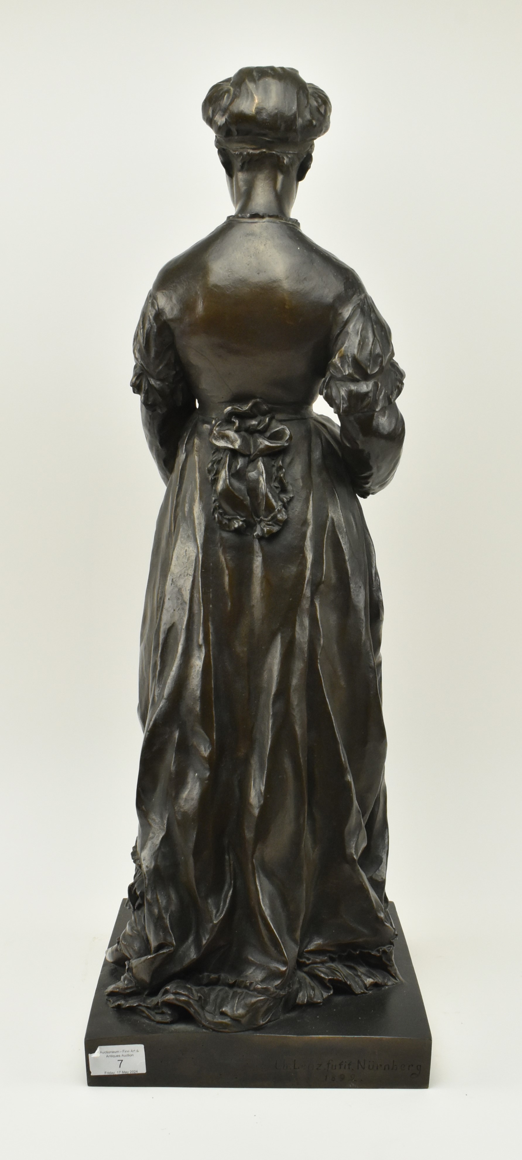 AFTER CHRISTOPH LENZ (1829-1915) - LARGE CAST BRONZE SCULPTURE - Image 4 of 7